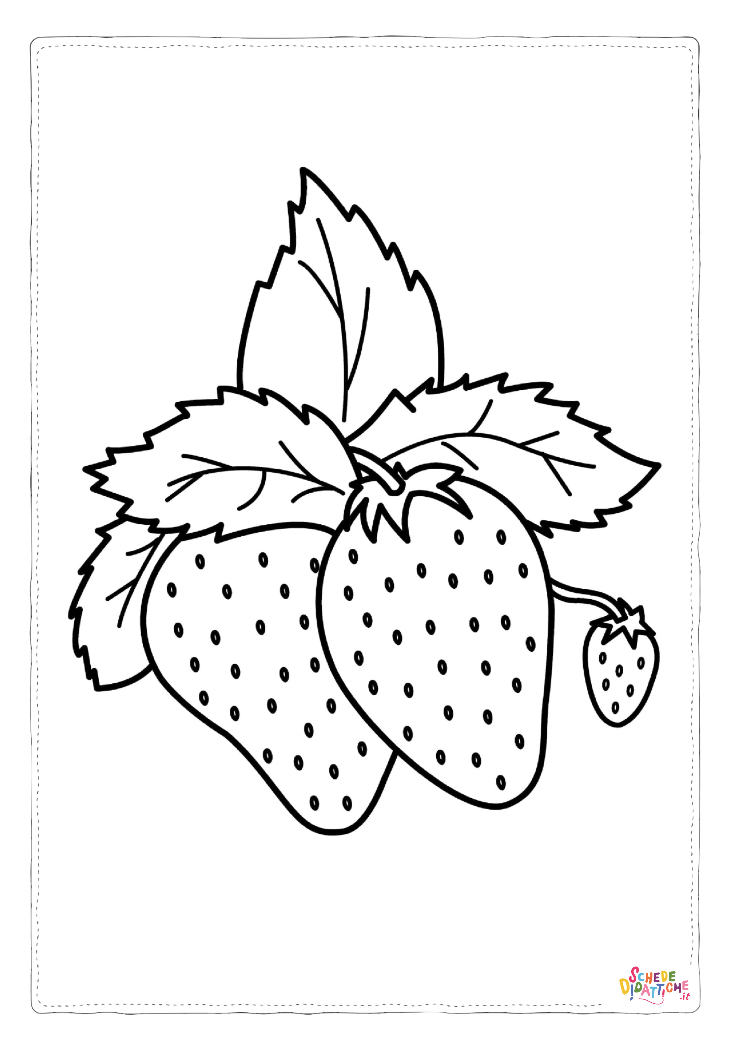 Disegno "Disegno di fragola da stampare e colorare 18" Disegno di fragola da stampare e colorare 18