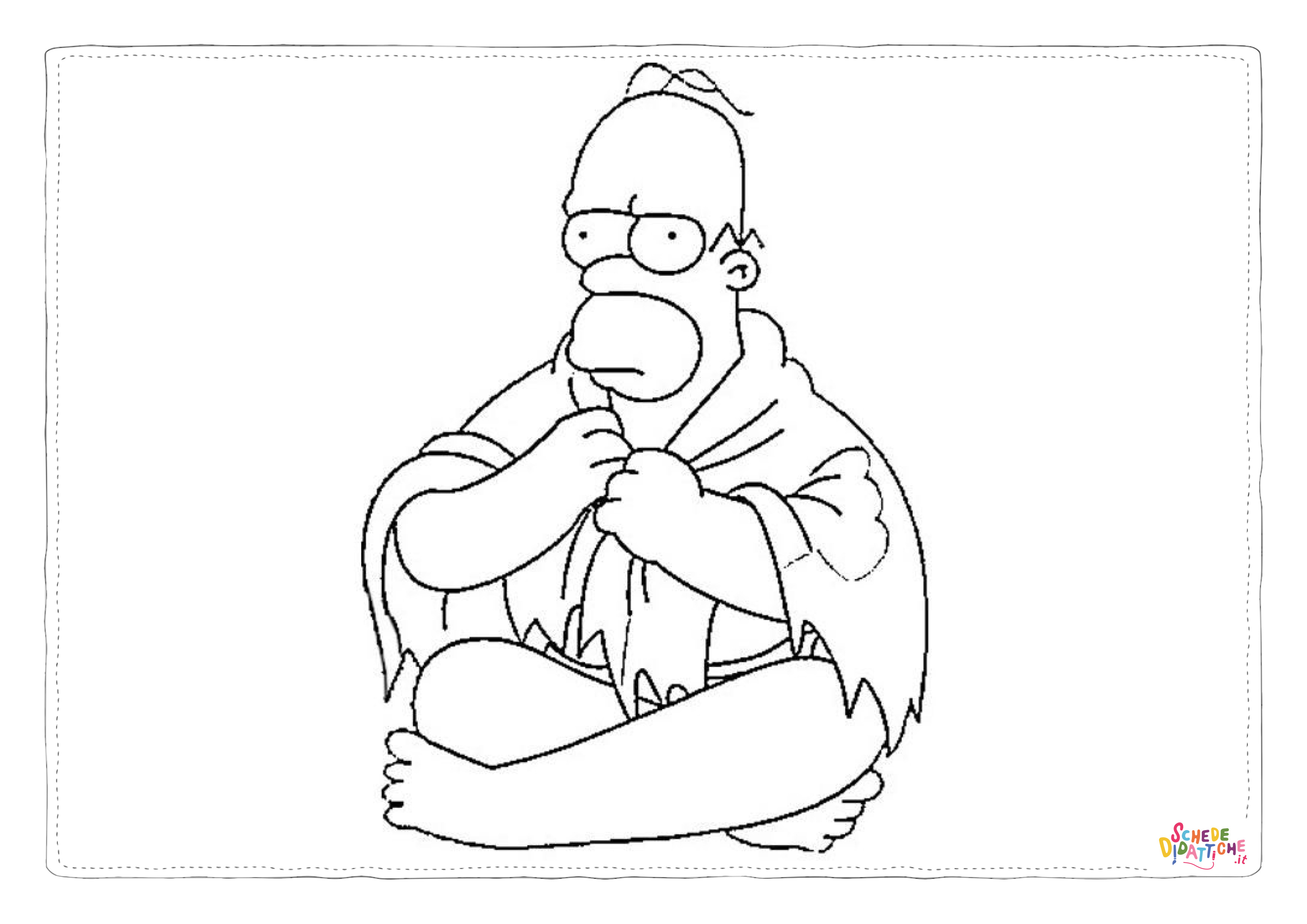 Disegno "Disegno di I Simpson da stampare e colorare 13" Disegno di I Simpson da stampare e colorare 13