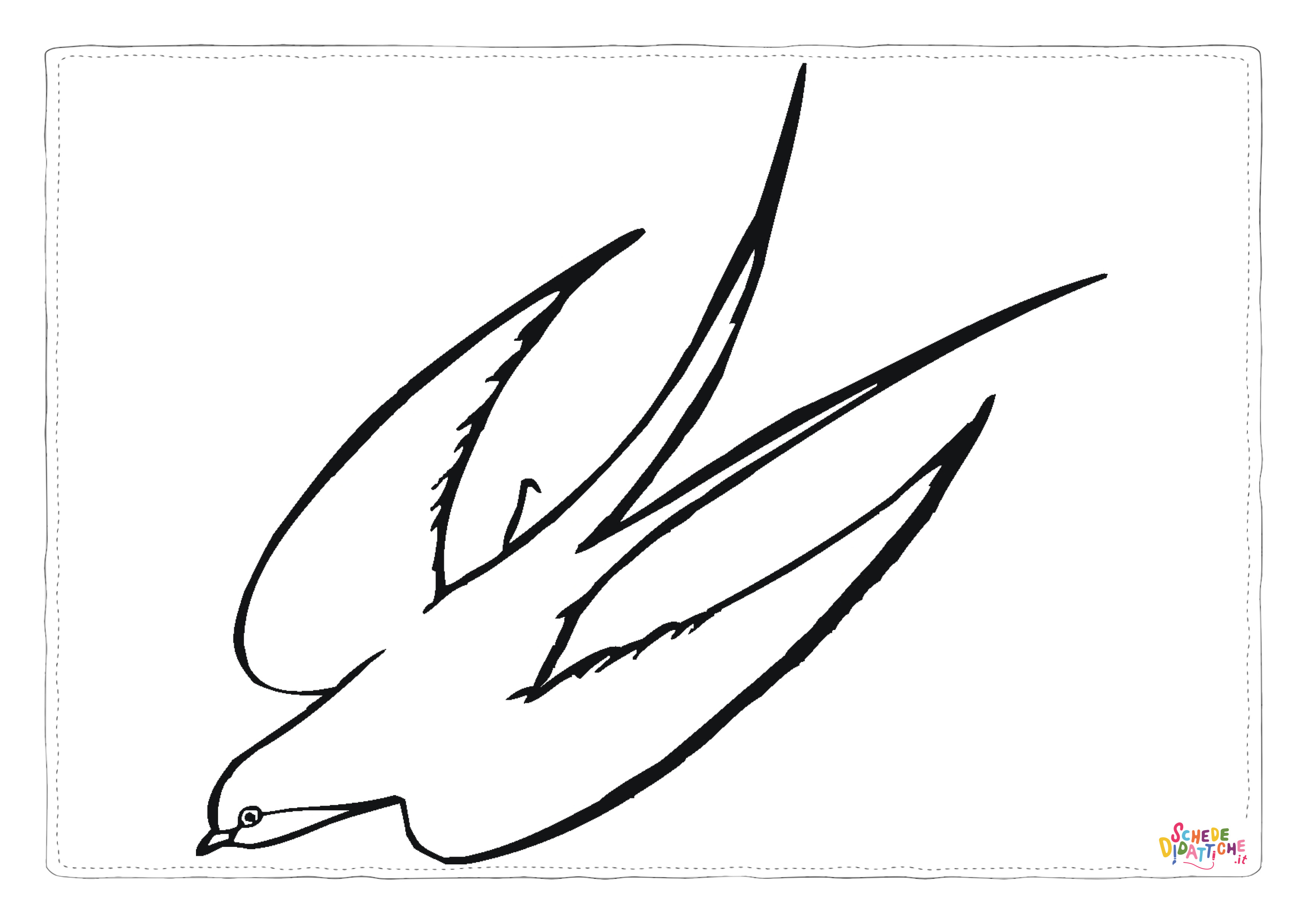 Disegno "Disegno di rondine da stampare e colorare 1" Disegno di rondine da stampare e colorare 1