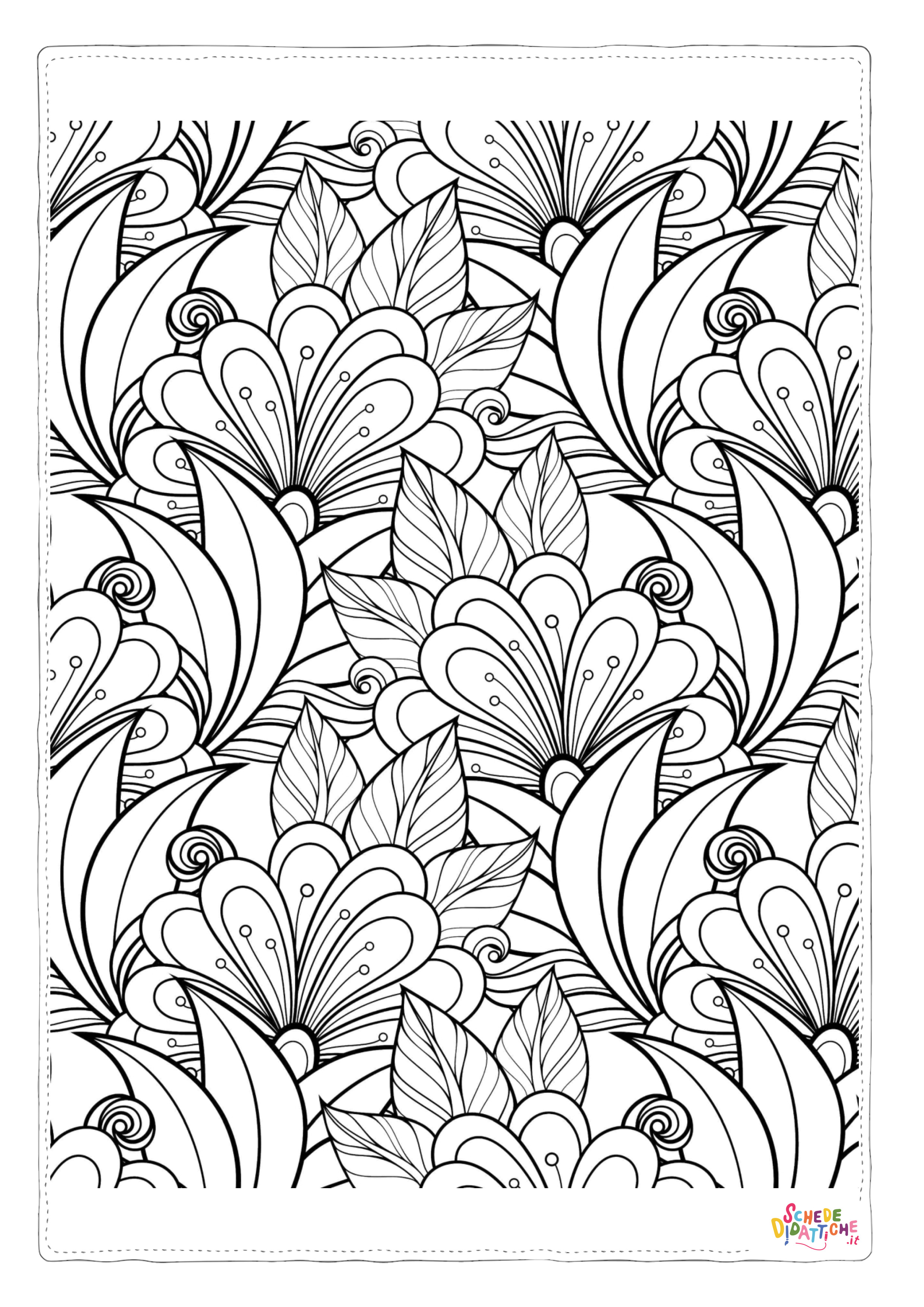 Disegno di mandala da stampare e colorare 1037