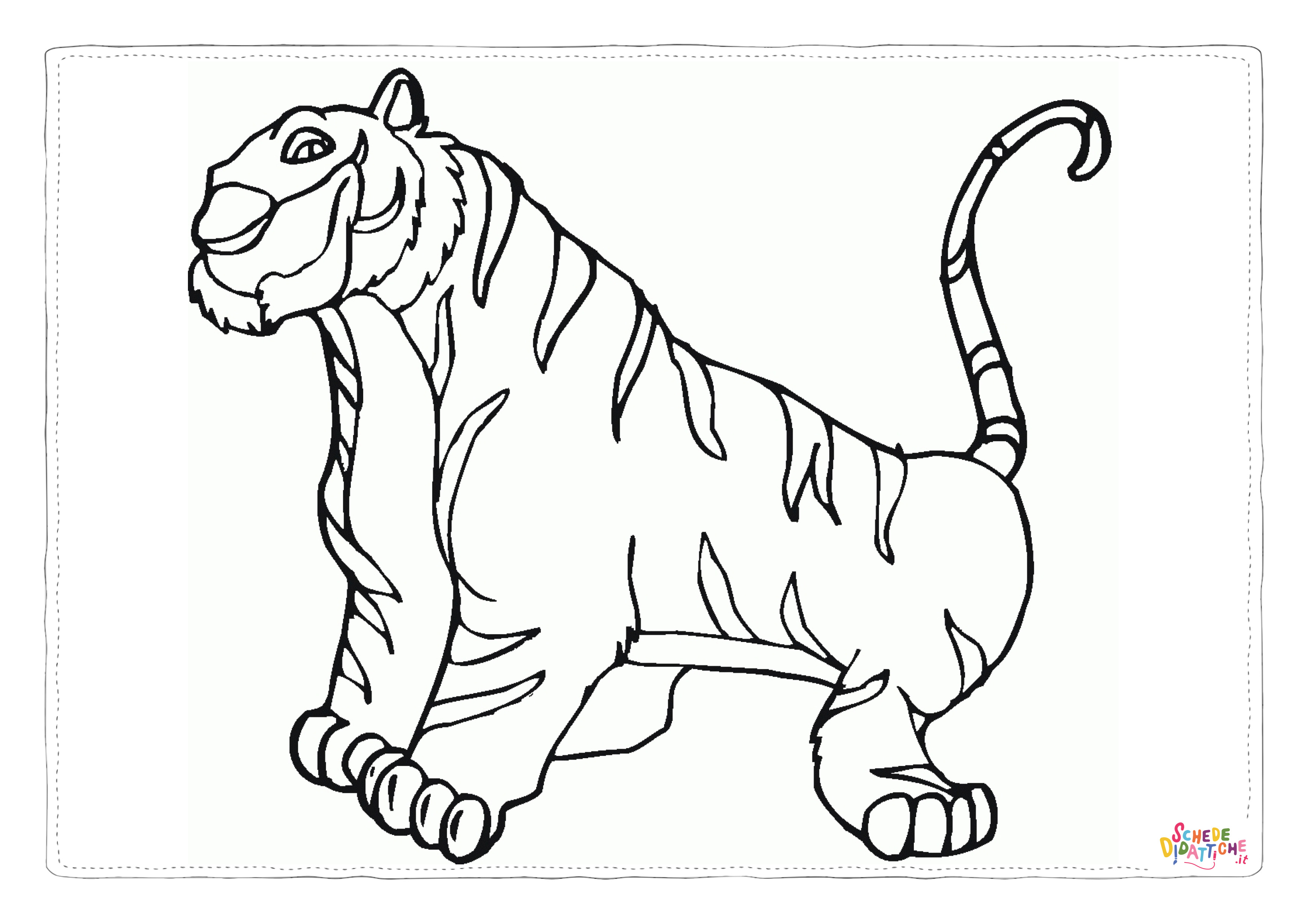 Disegno "Disegno di tigre da stampare e colorare 39" Disegno di tigre da stampare e colorare 39