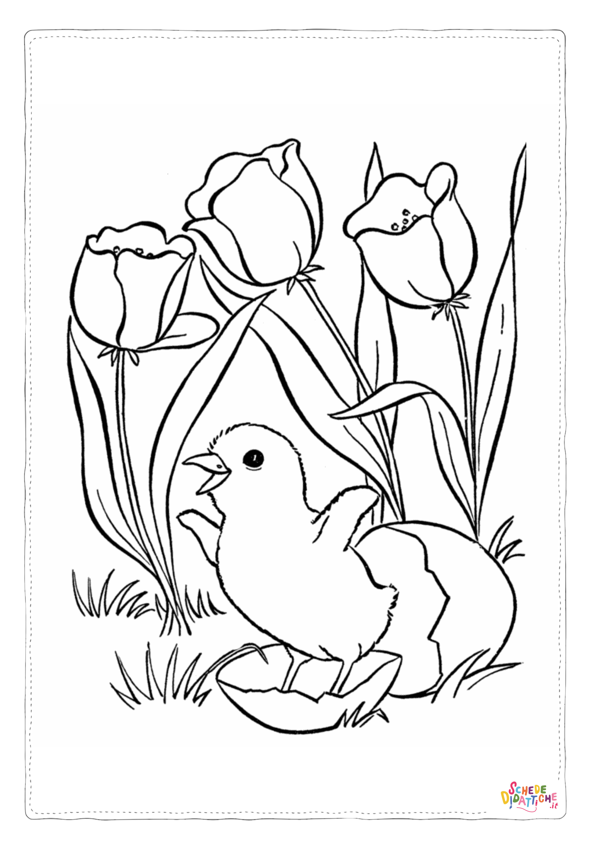 Disegno "02-easter-chicks" 02-easter-chicks
