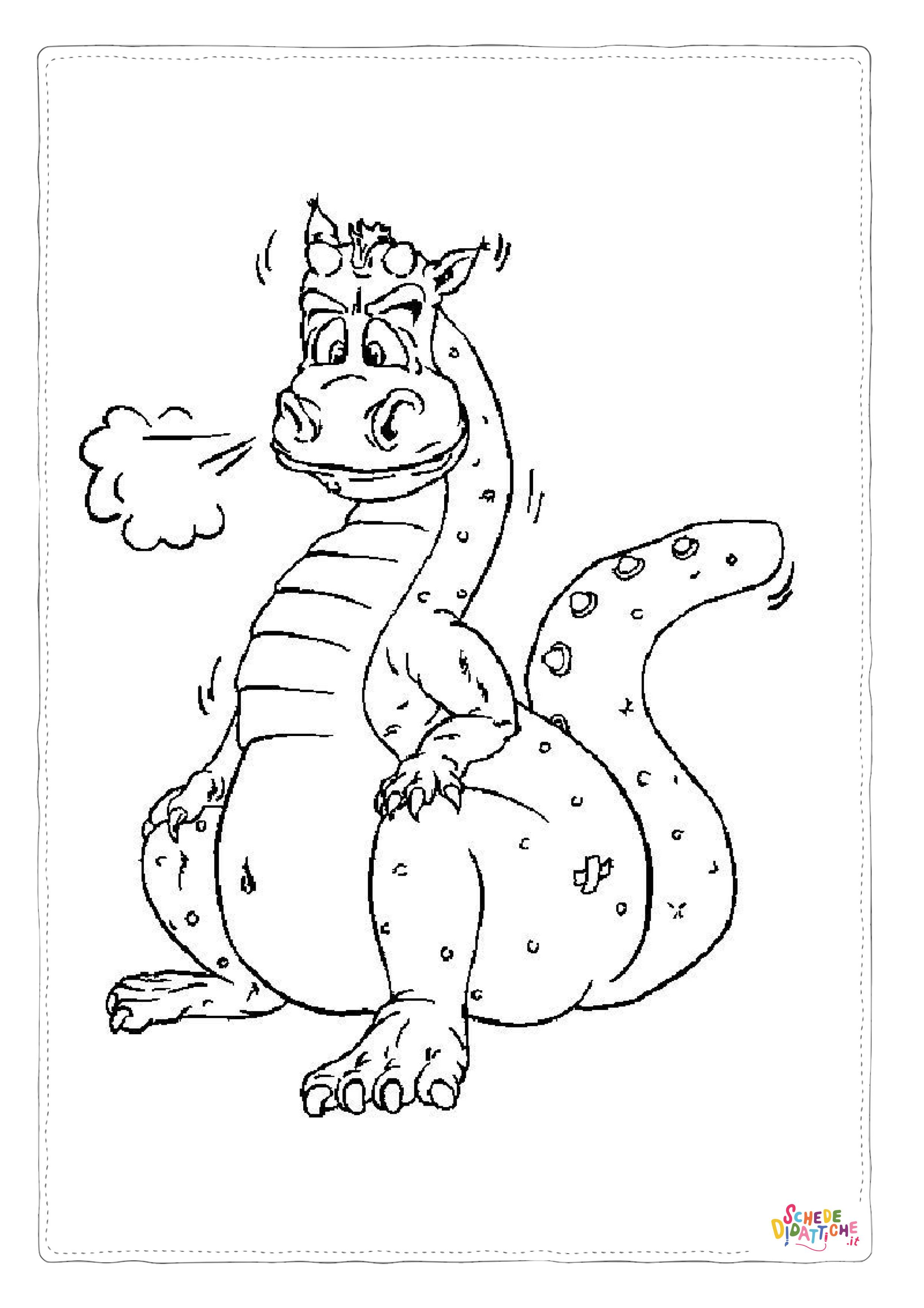 Disegno "Disegno di dragone da stampare e colorare 72" Disegno di dragone da stampare e colorare 72