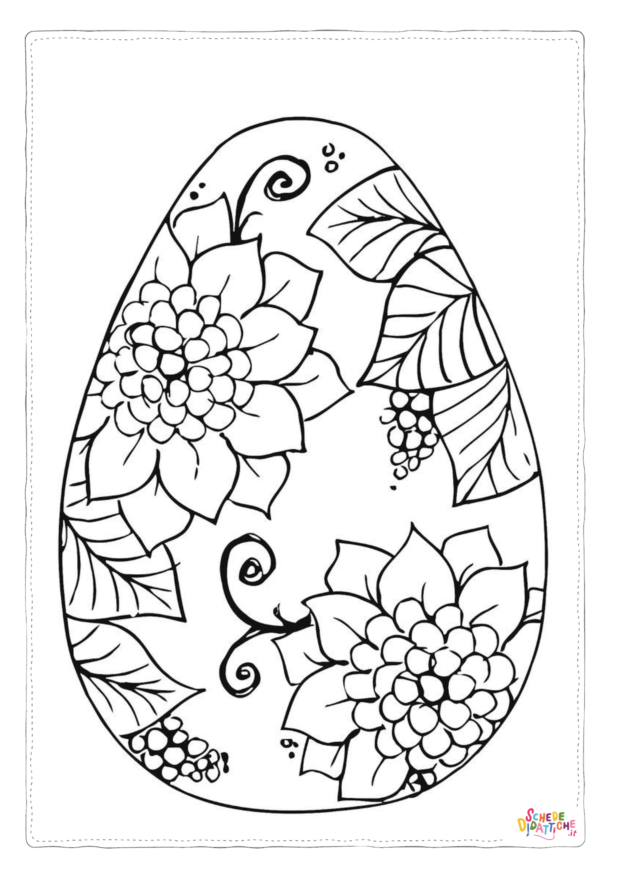 Disegno "Disegno di uovo di Pasqua da stampare e colorare 78" Disegno di uovo di Pasqua da stampare e colorare 78