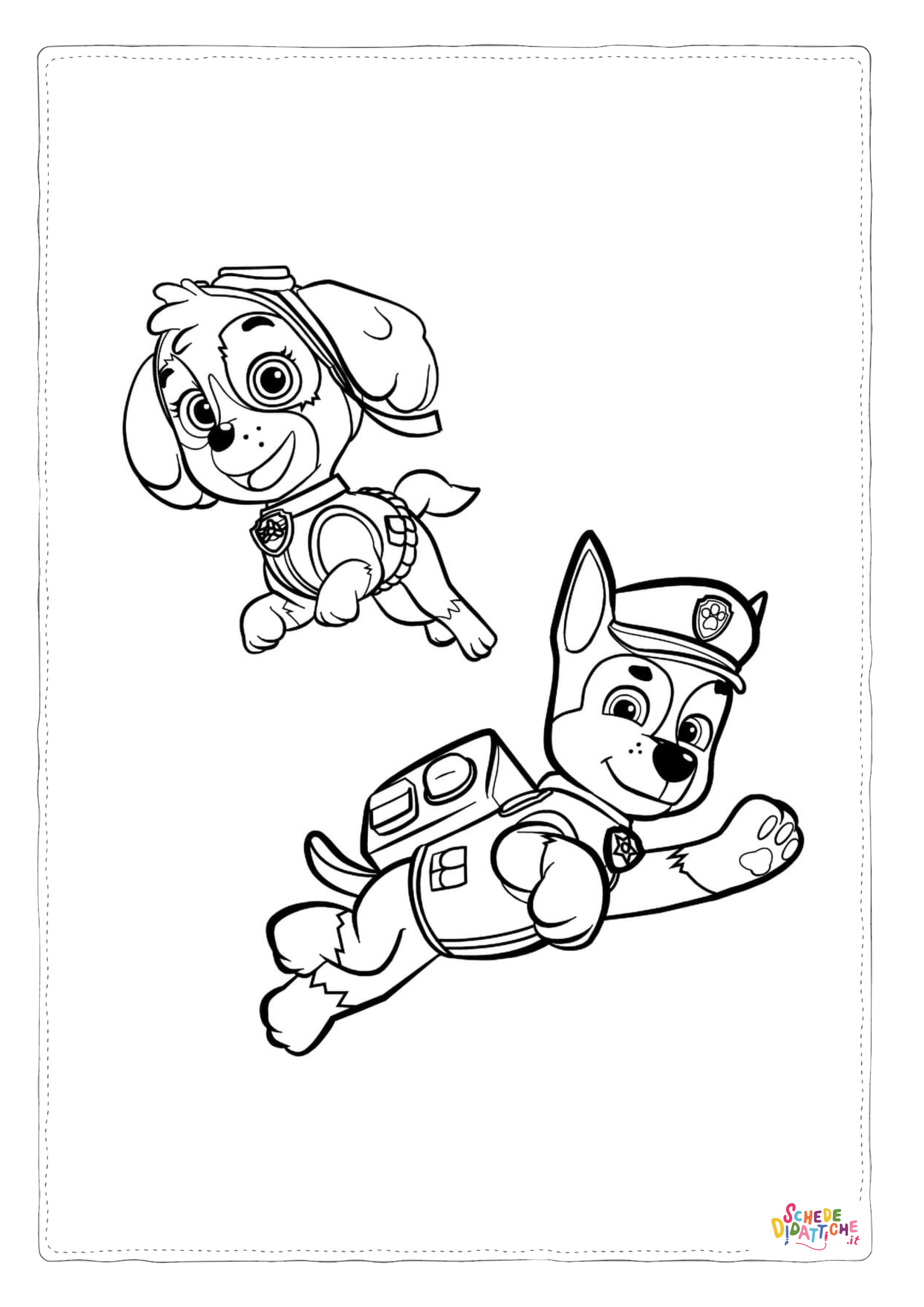 Disegno "Disegno di Paw Patrol - Cane pompiere da stampare e colorare 18" Disegno di Paw Patrol - Cane pompiere da stampare e colorare 18