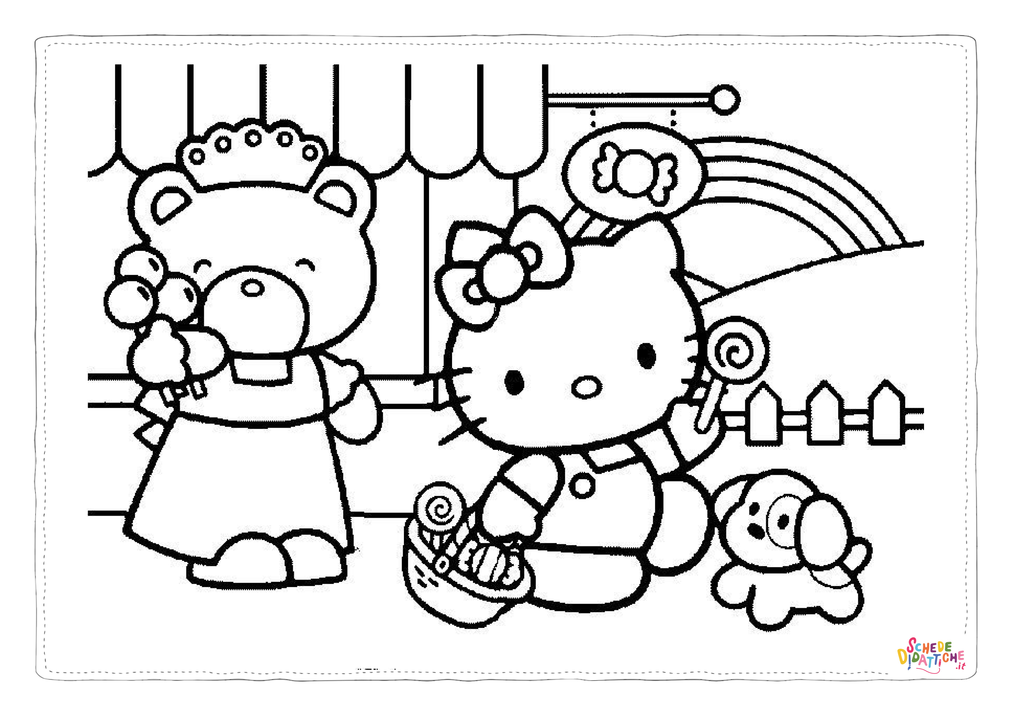 Disegno "Disegno di Hello Kitty da stampare e colorare 187" Disegno di Hello Kitty da stampare e colorare 187