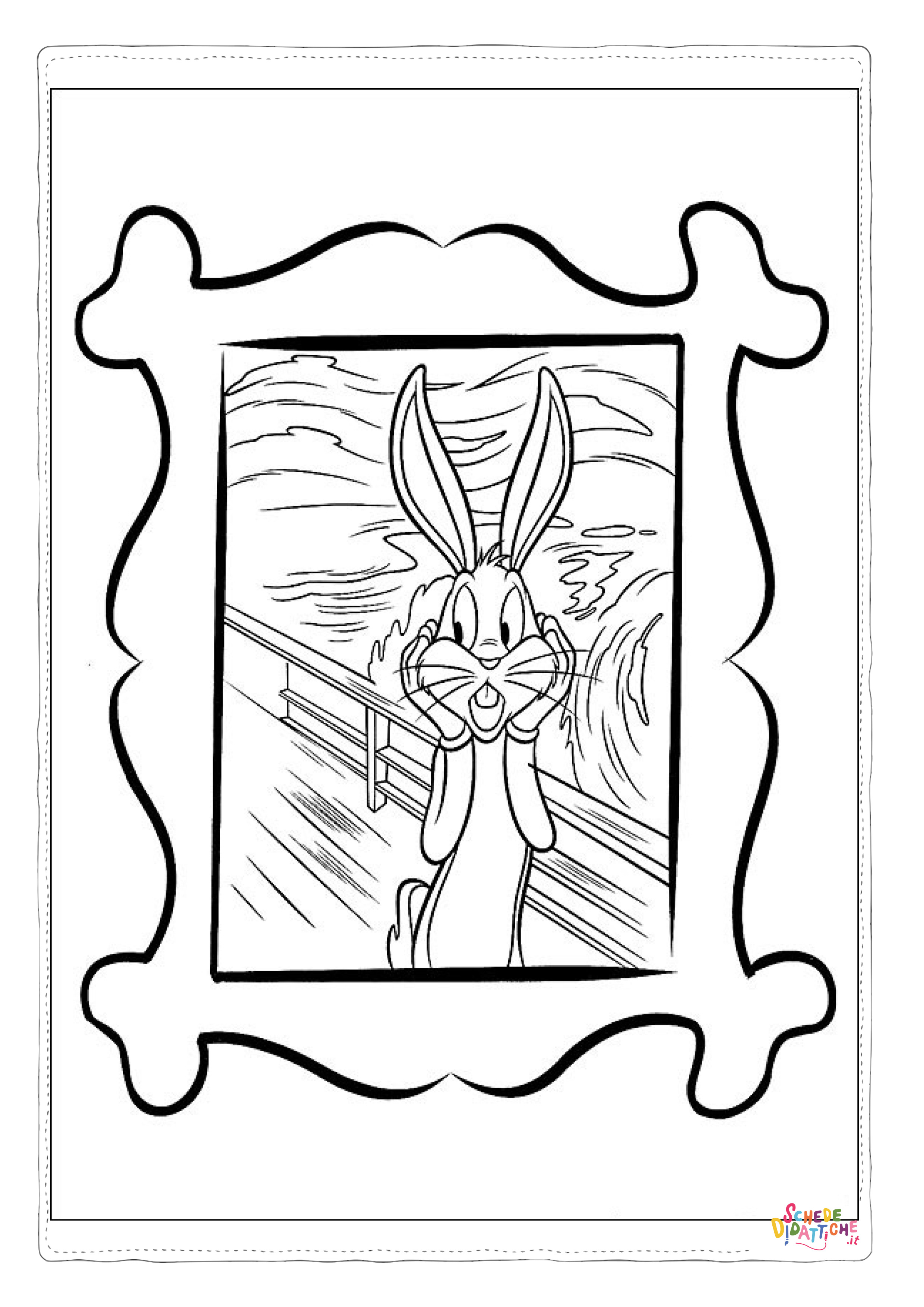 Disegno "Disegno di Bugs Bunny da stampare e colorare 44" Disegno di Bugs Bunny da stampare e colorare 44