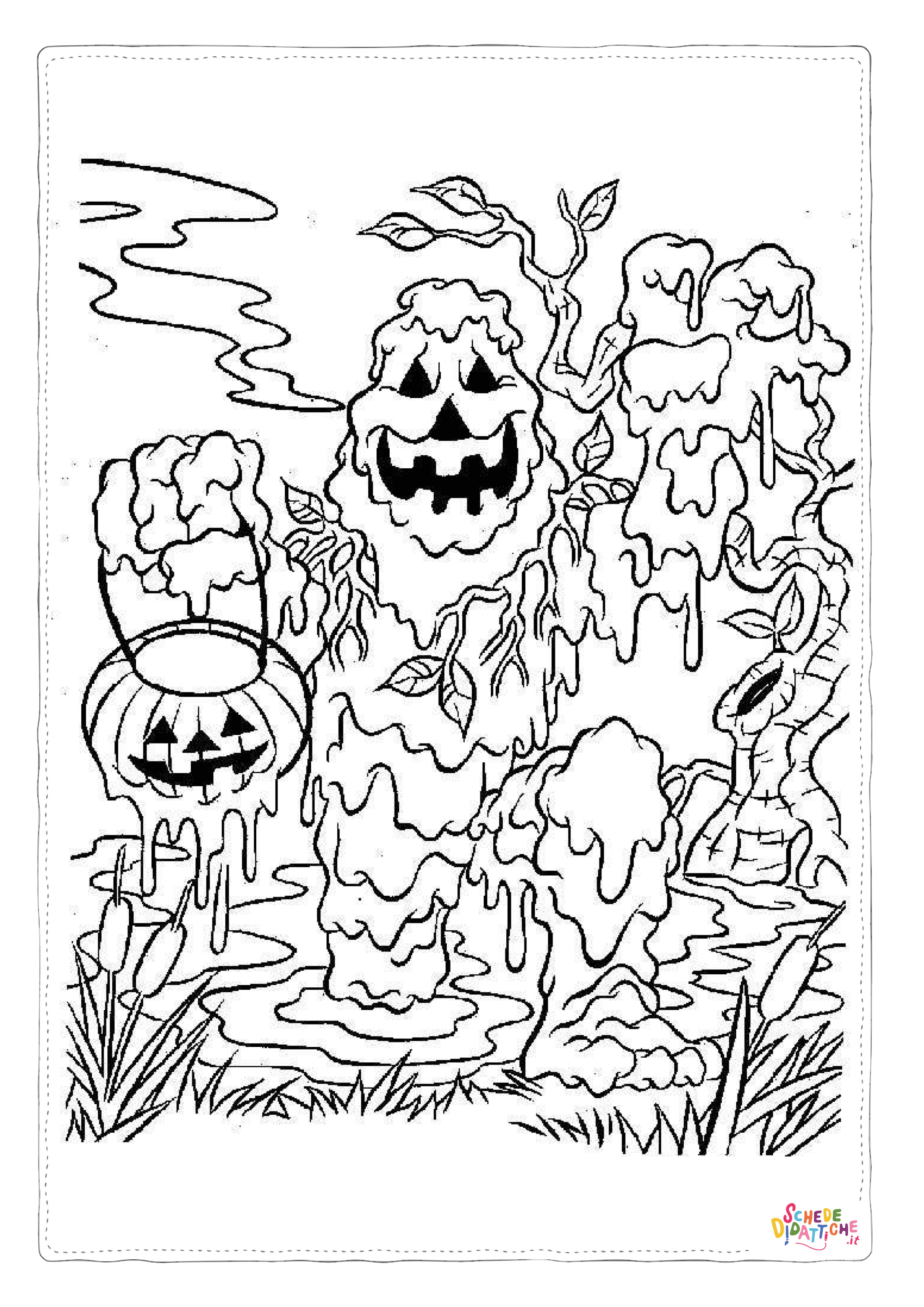 Disegno "Disegno di zucca di Halloween da stampare e colorare 61" Disegno di zucca di Halloween da stampare e colorare 61