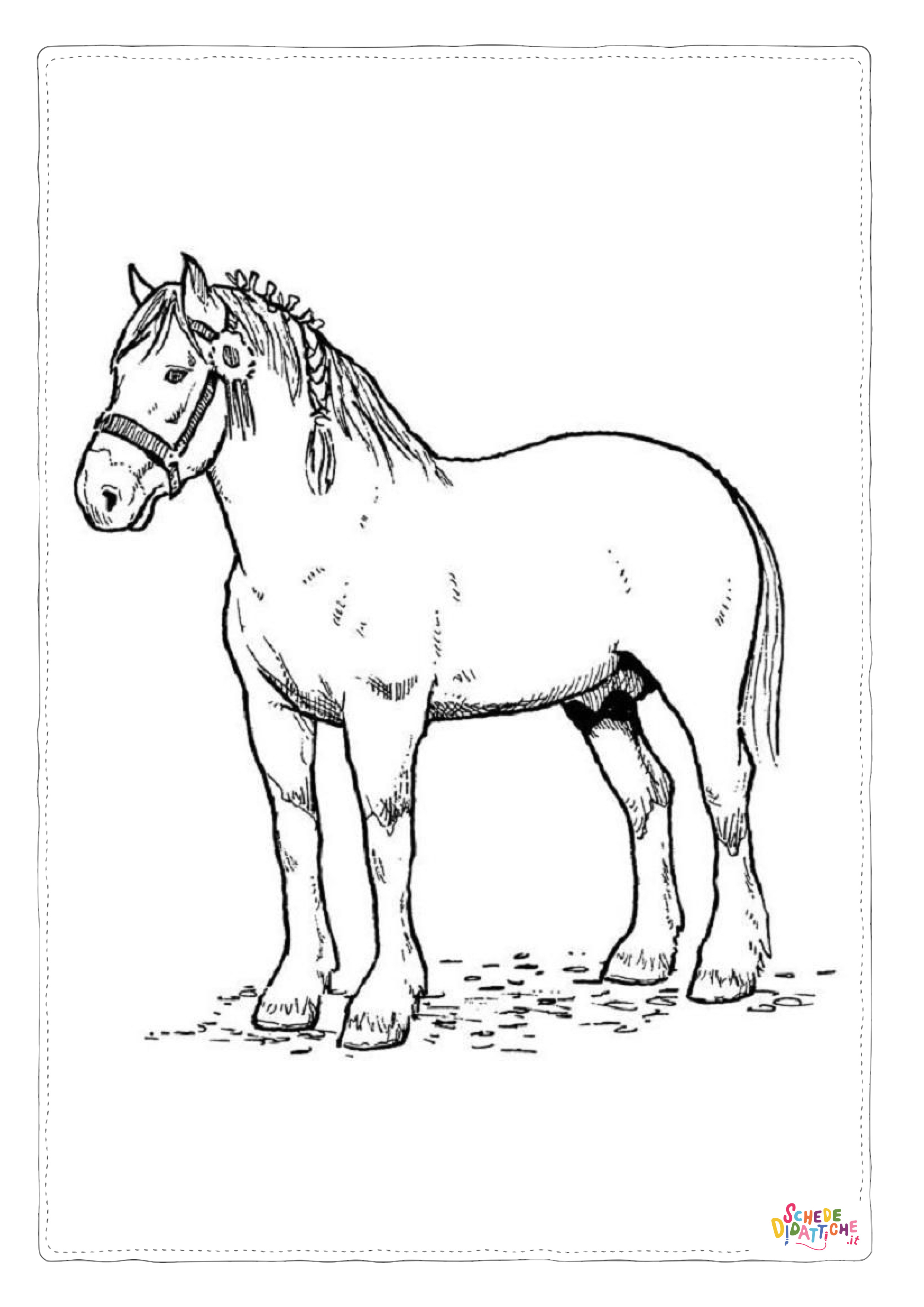 Disegno "Disegno di cavallo da stampare e colorare 36" Disegno di cavallo da stampare e colorare 36