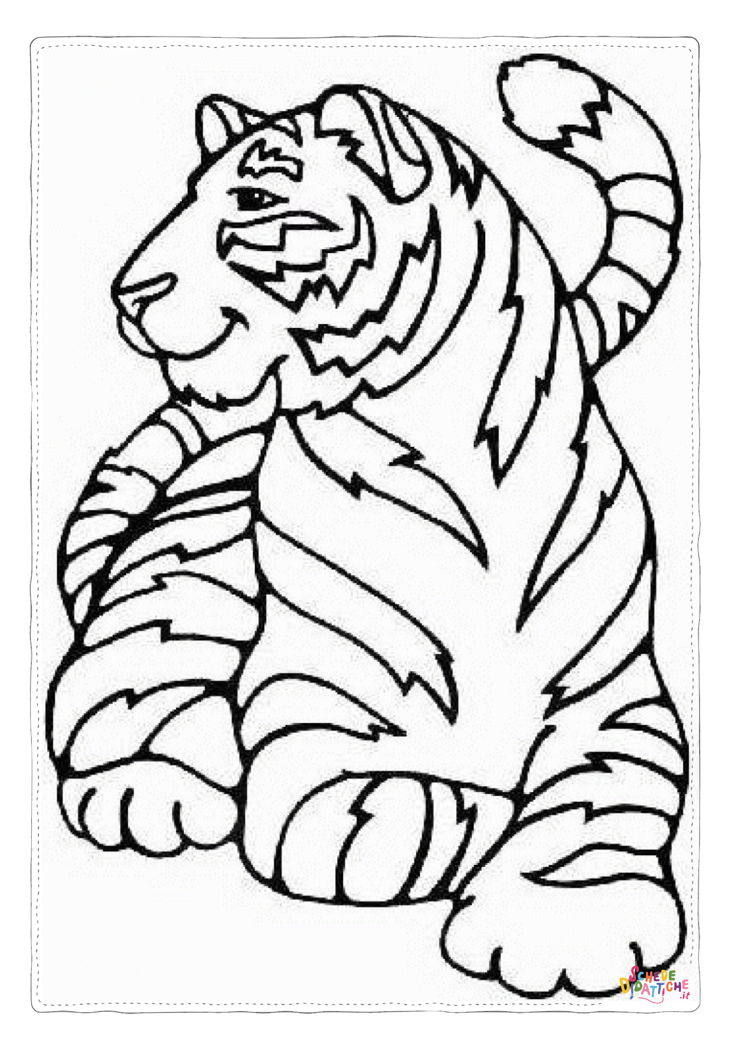 Disegno di tigre da stampare e colorare 28