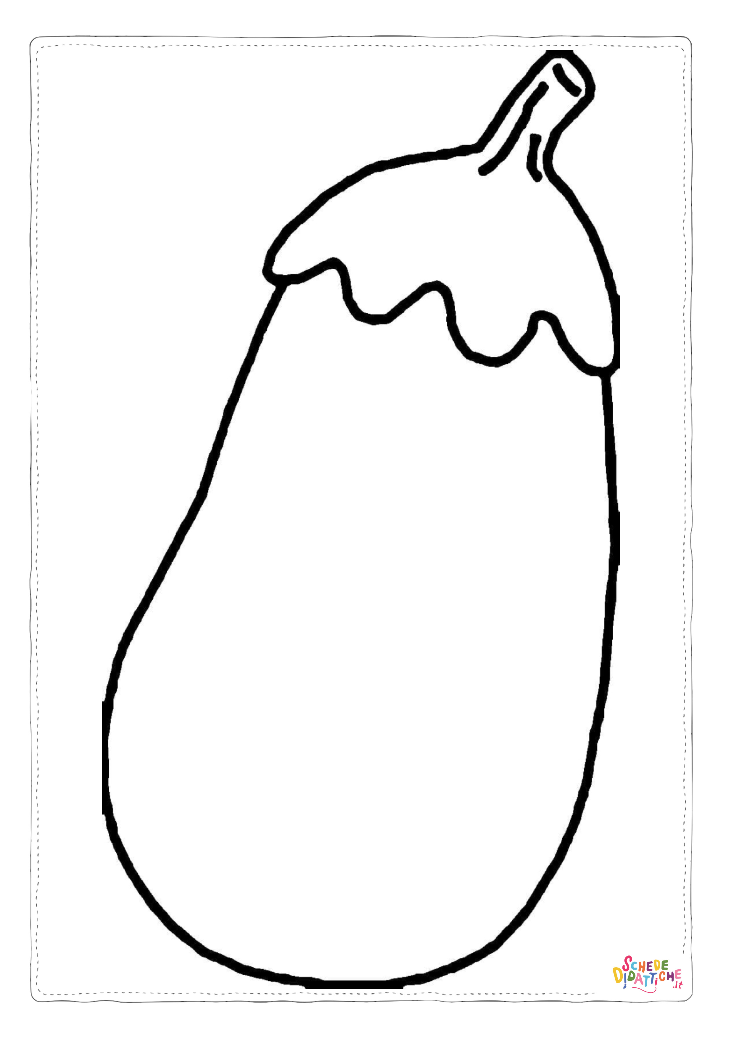 Disegno "Disegno di melanzana da stampare e colorare 8" Disegno di melanzana da stampare e colorare 8