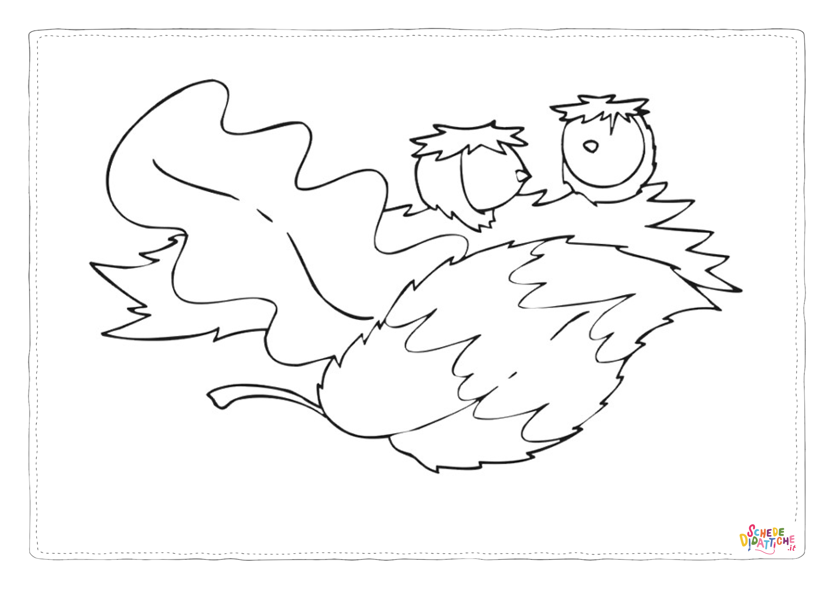 Disegno di foglia da stampare e colorare 112