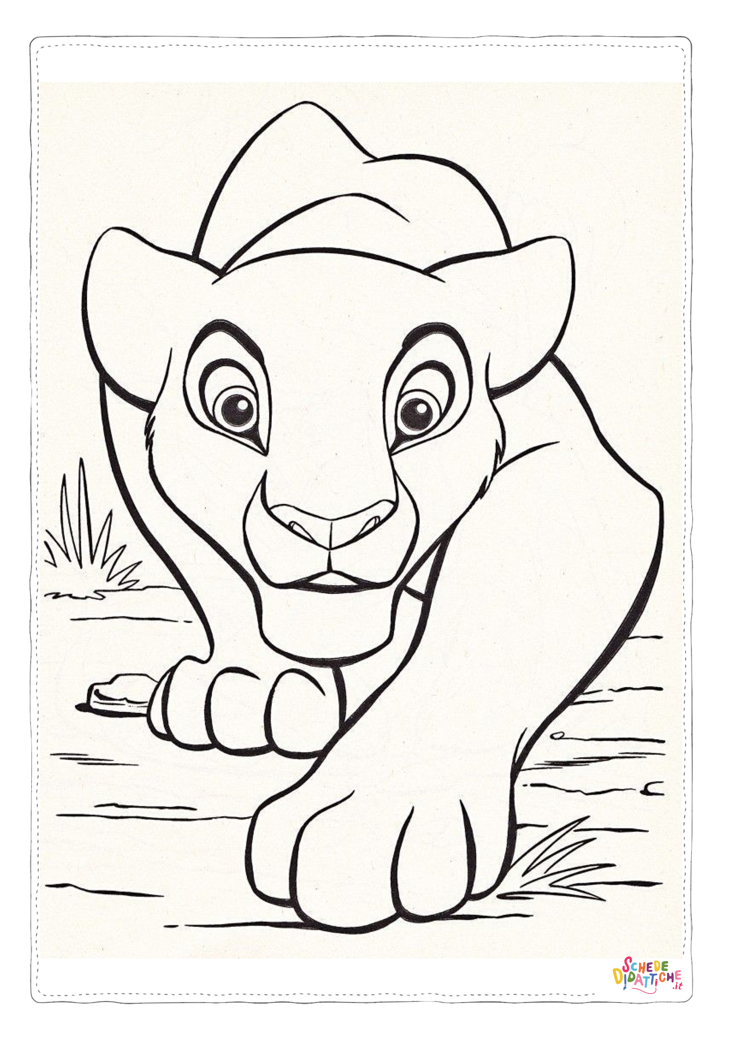 Disegno "Disegno di Re Leone da stampare e colorare 234" Disegno di Re Leone da stampare e colorare 234