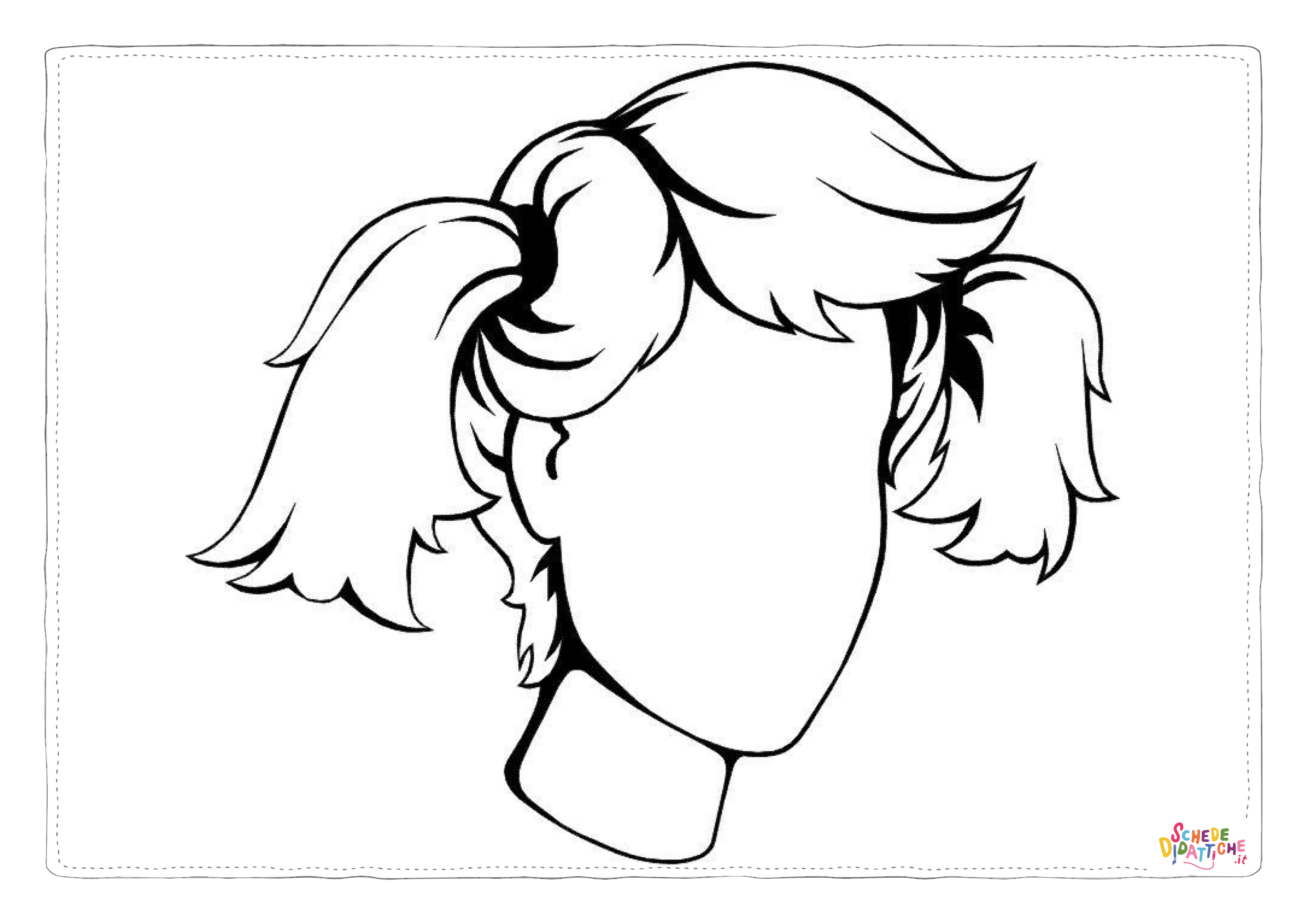 Disegno "Disegno di viso da completare da stampare e colorare 9" Disegno di viso da completare da stampare e colorare 9