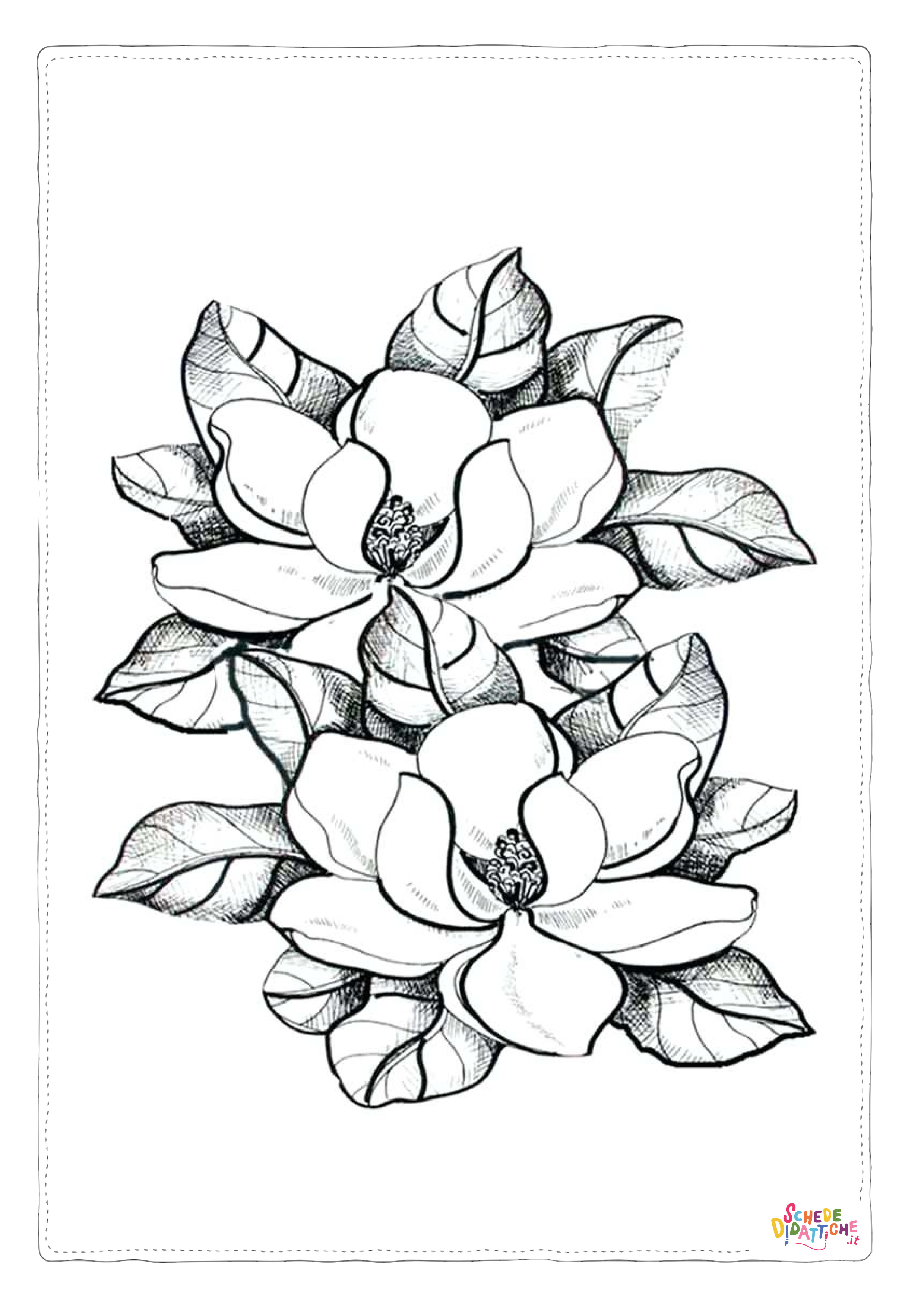 Disegno "Disegno di fiore da stampare e colorare 388" Disegno di fiore da stampare e colorare 388