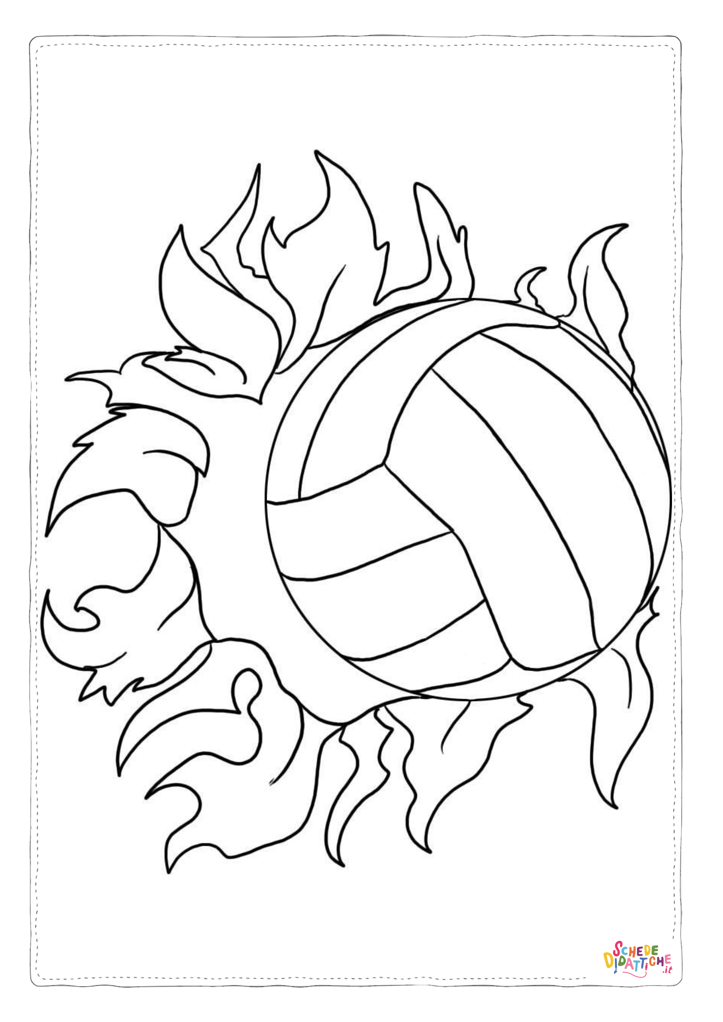 Disegno "Disegno di pallavolo da stampare e colorare 8" Disegno di pallavolo da stampare e colorare 8