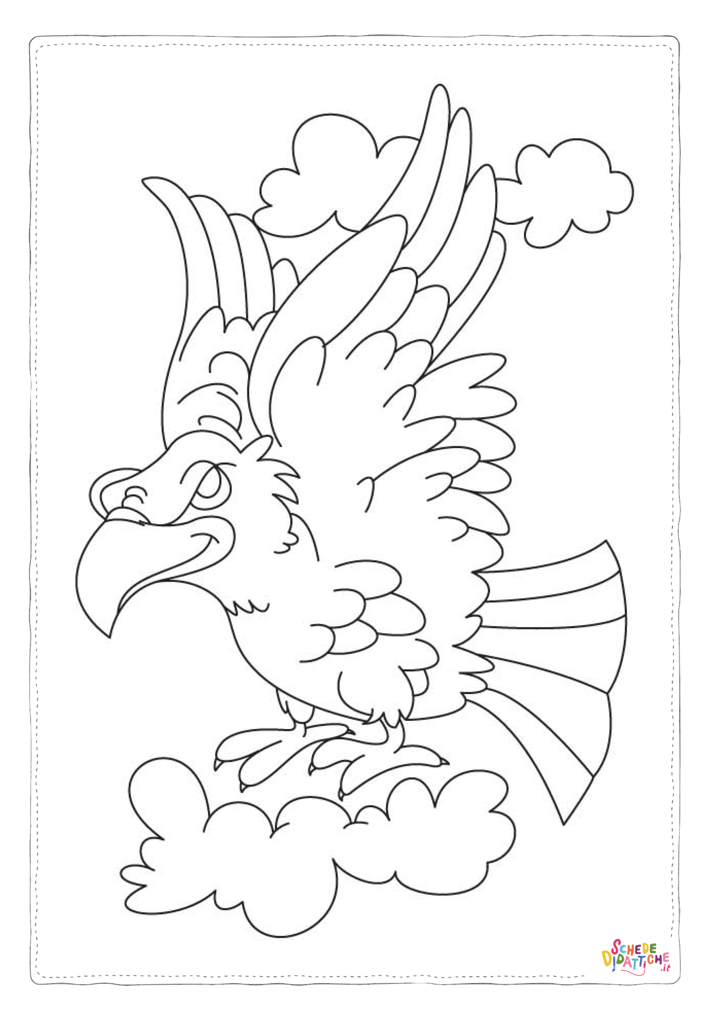 Disegno "Disegno di uccello da stampare e colorare 111" Disegno di uccello da stampare e colorare 111