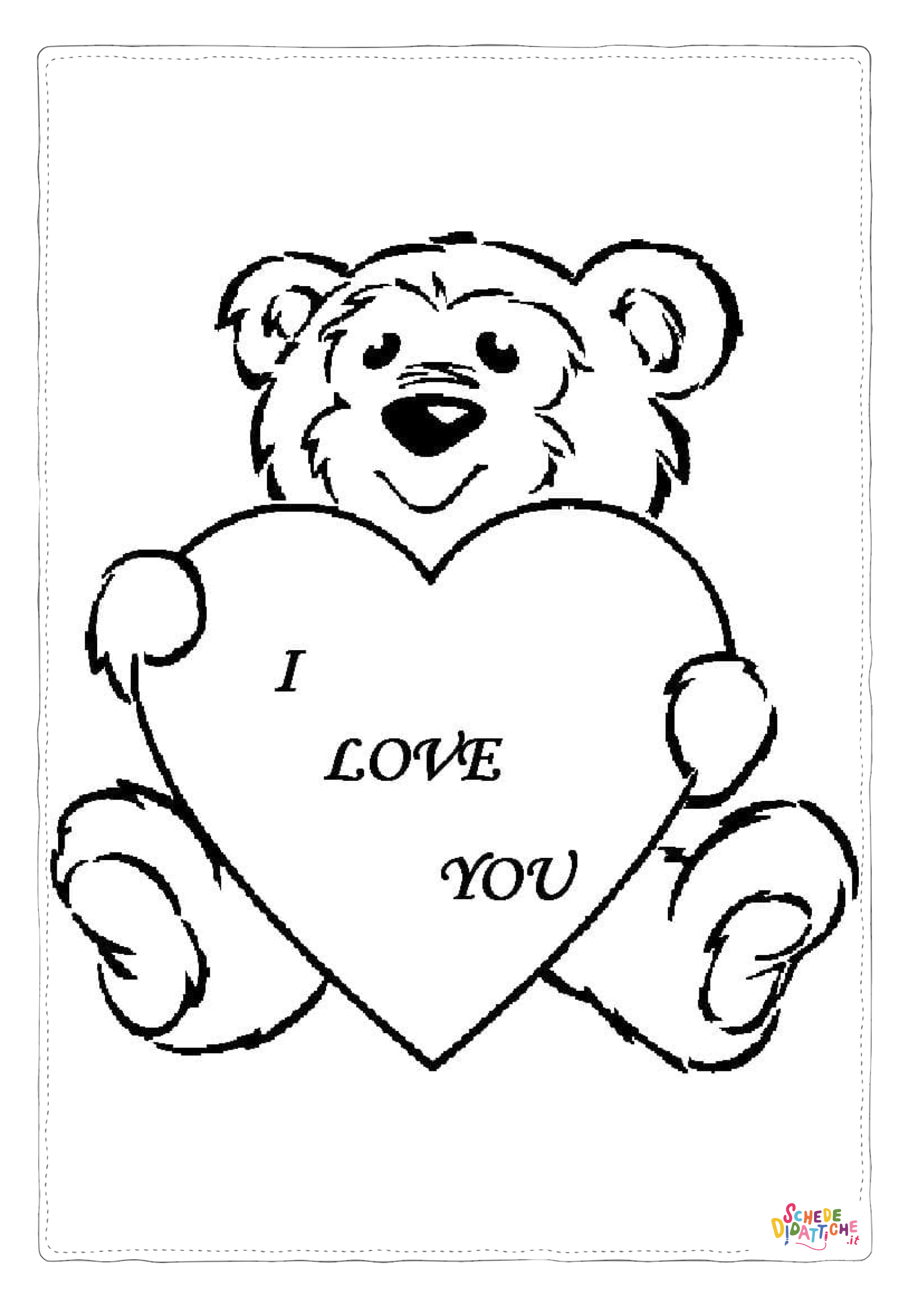Disegno "Disegno di San Valentino da stampare e colorare 70" Disegno di San Valentino da stampare e colorare 70