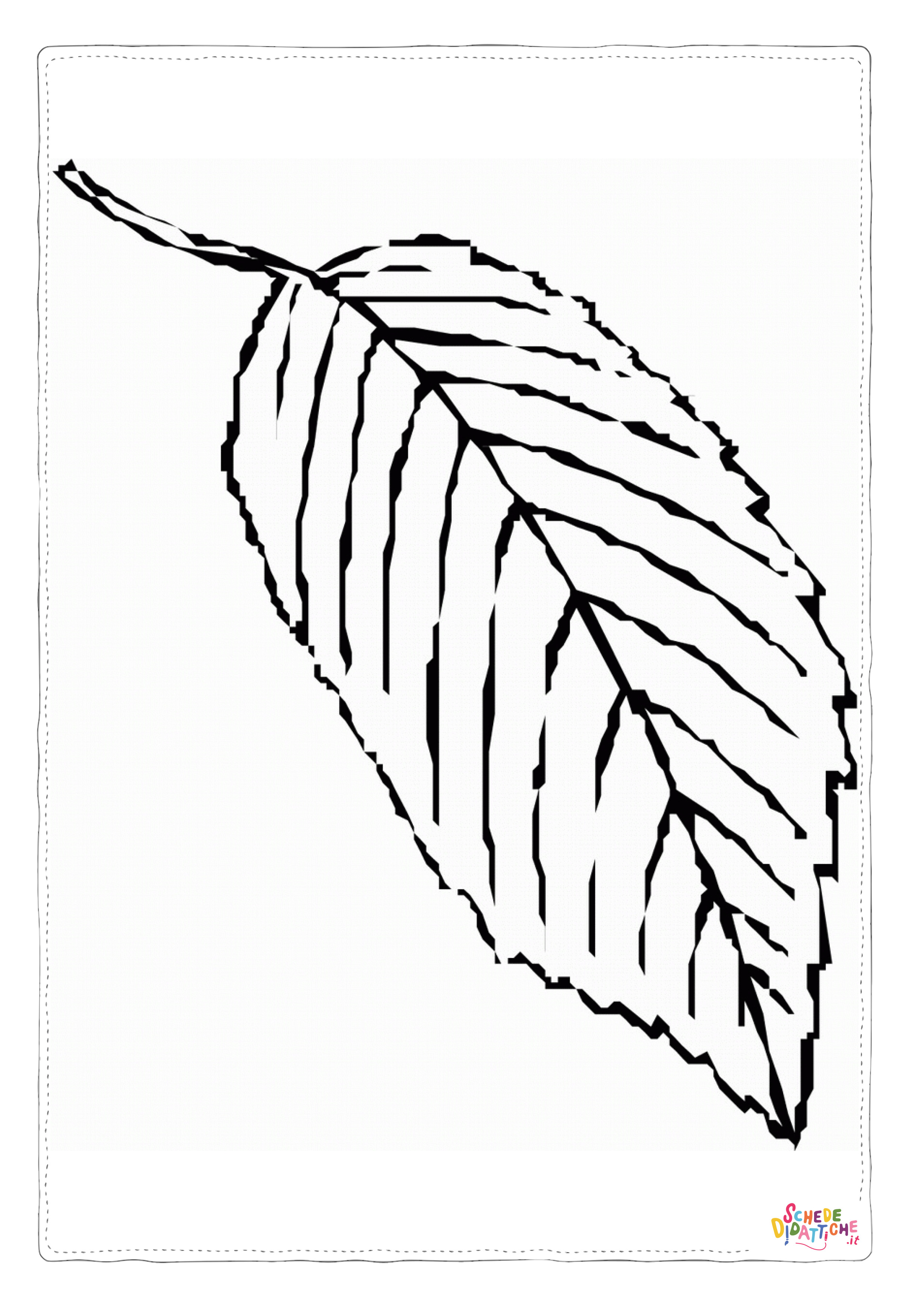 Disegno "Disegno di foglia da stampare e colorare 75" Disegno di foglia da stampare e colorare 75