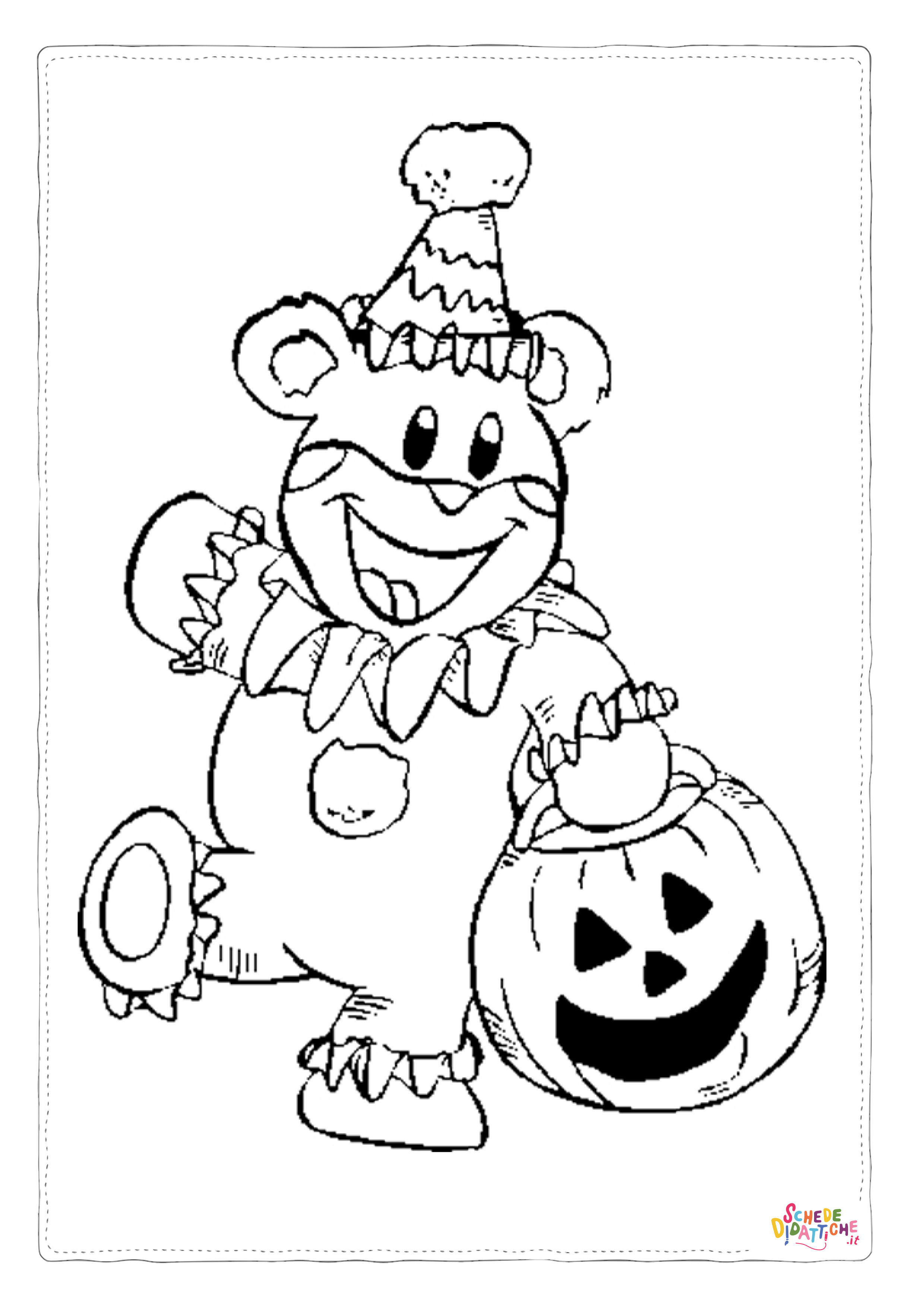 Disegno "Disegno di zucca di Halloween da stampare e colorare 43" Disegno di zucca di Halloween da stampare e colorare 43