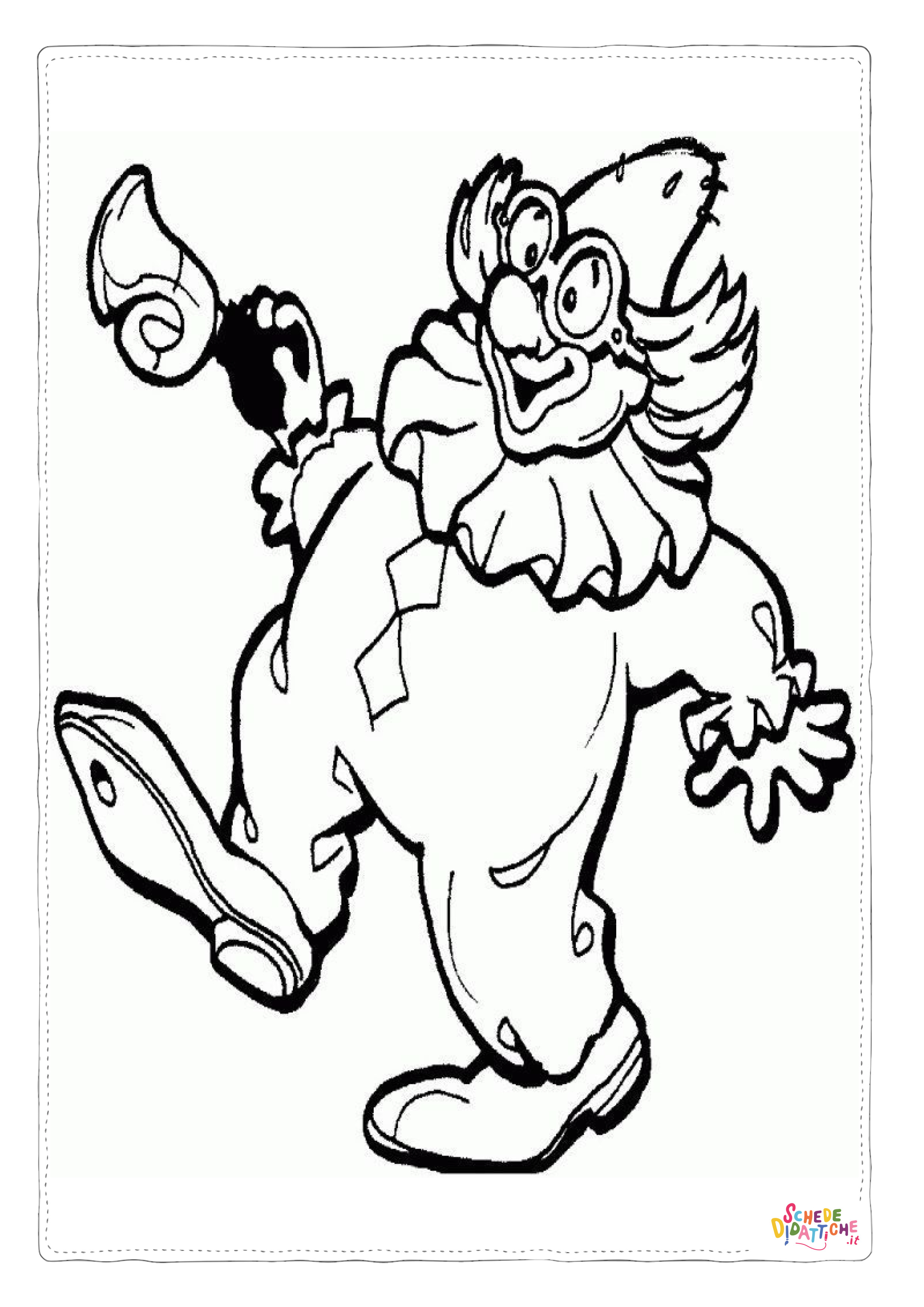 Disegno di clown da stampare e colorare 74