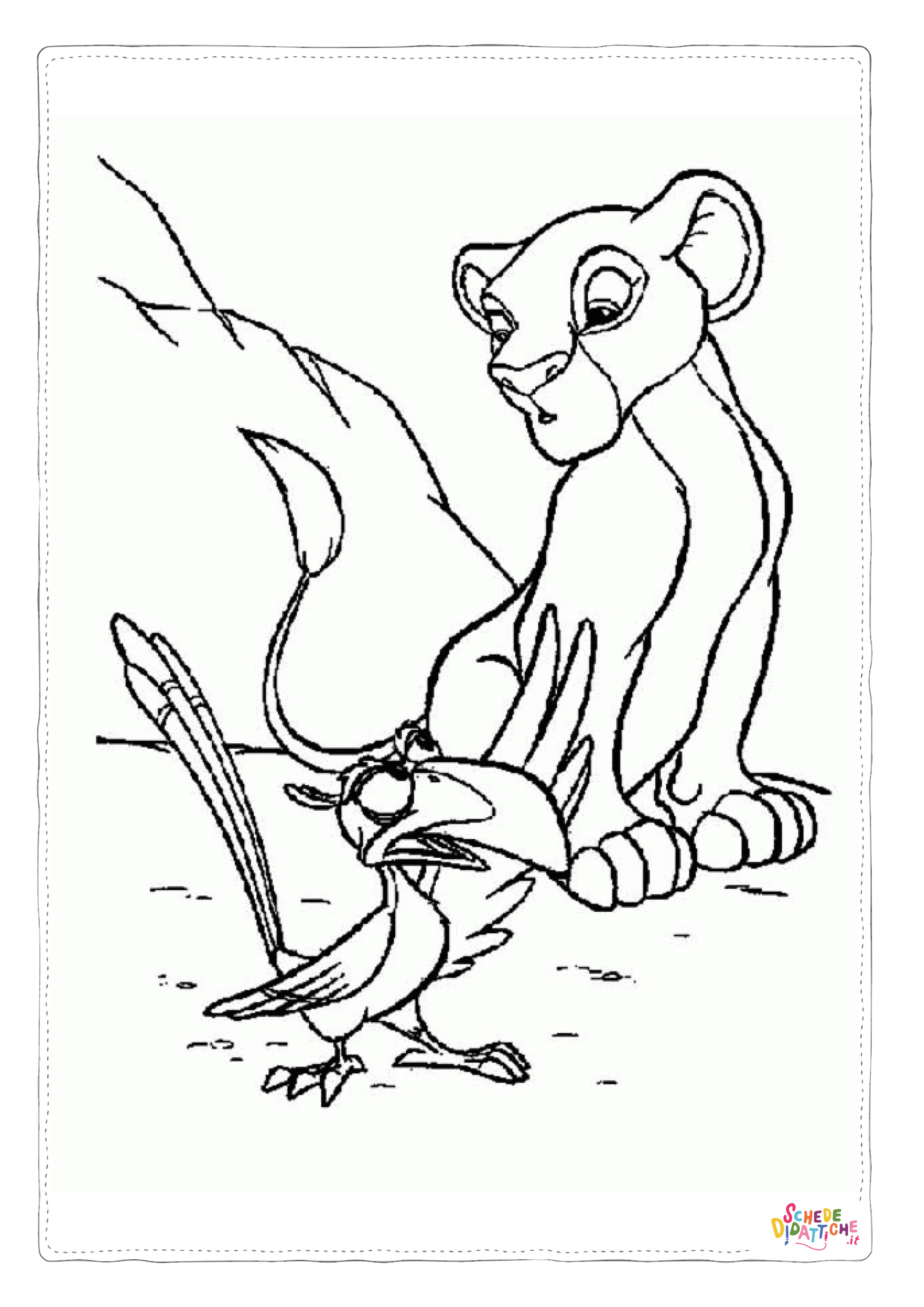 Disegno "Disegno di Re Leone da stampare e colorare 53" Disegno di Re Leone da stampare e colorare 53
