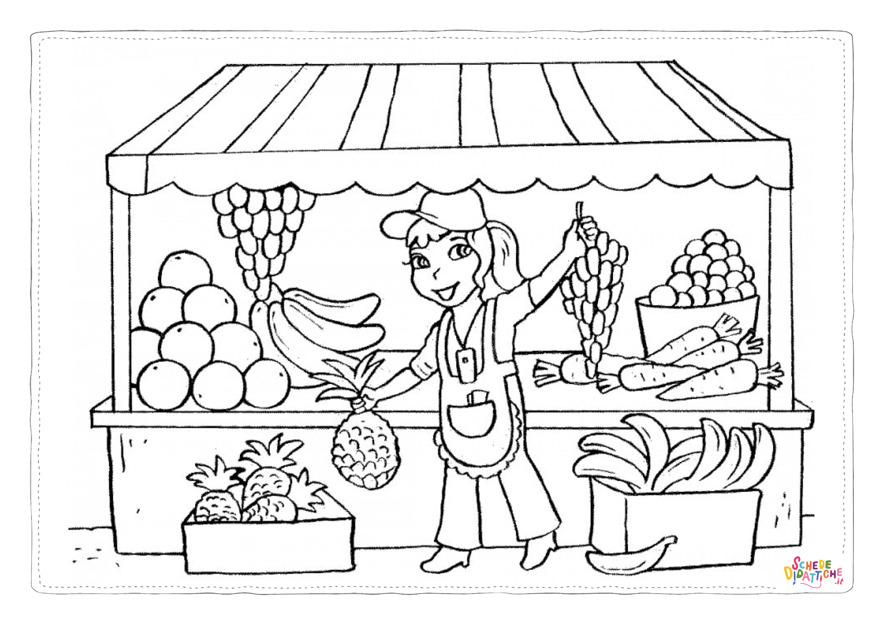 Disegno "Disegno di commerciante da stampare e colorare 9" Disegno di commerciante da stampare e colorare 9