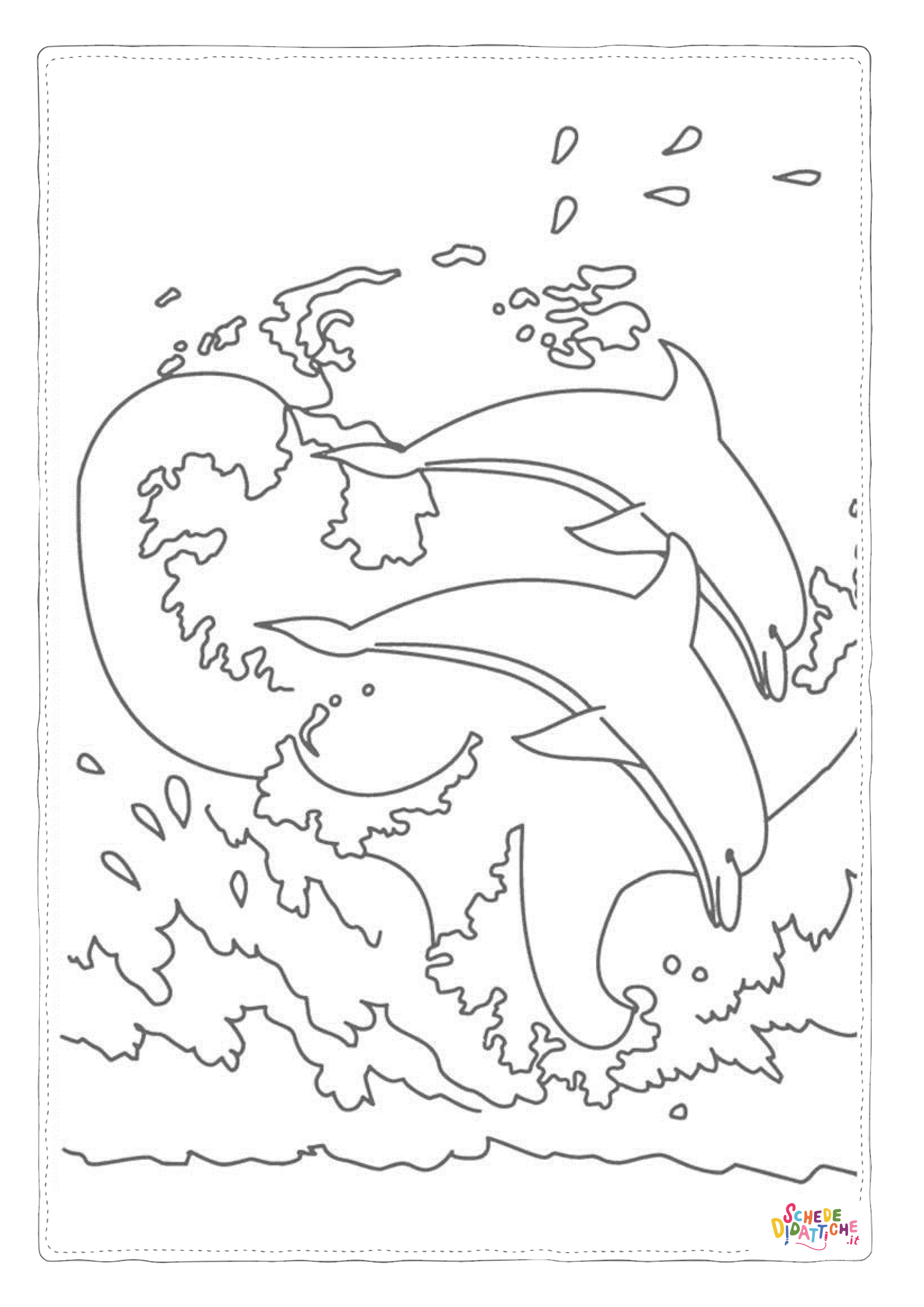 Disegno "Disegno di delfino da stampare e colorare 60" Disegno di delfino da stampare e colorare 60
