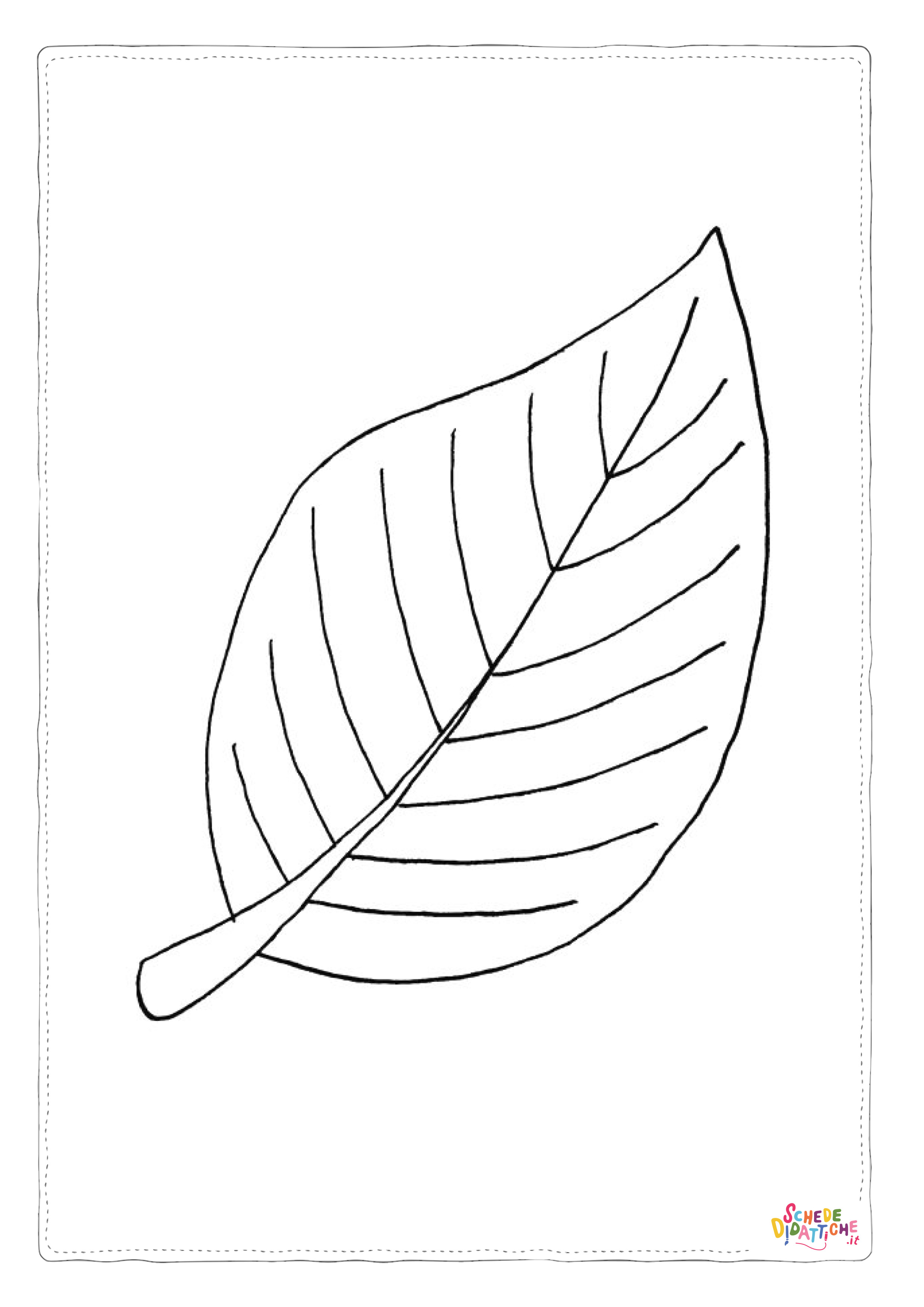 Disegno di foglia da stampare e colorare 153