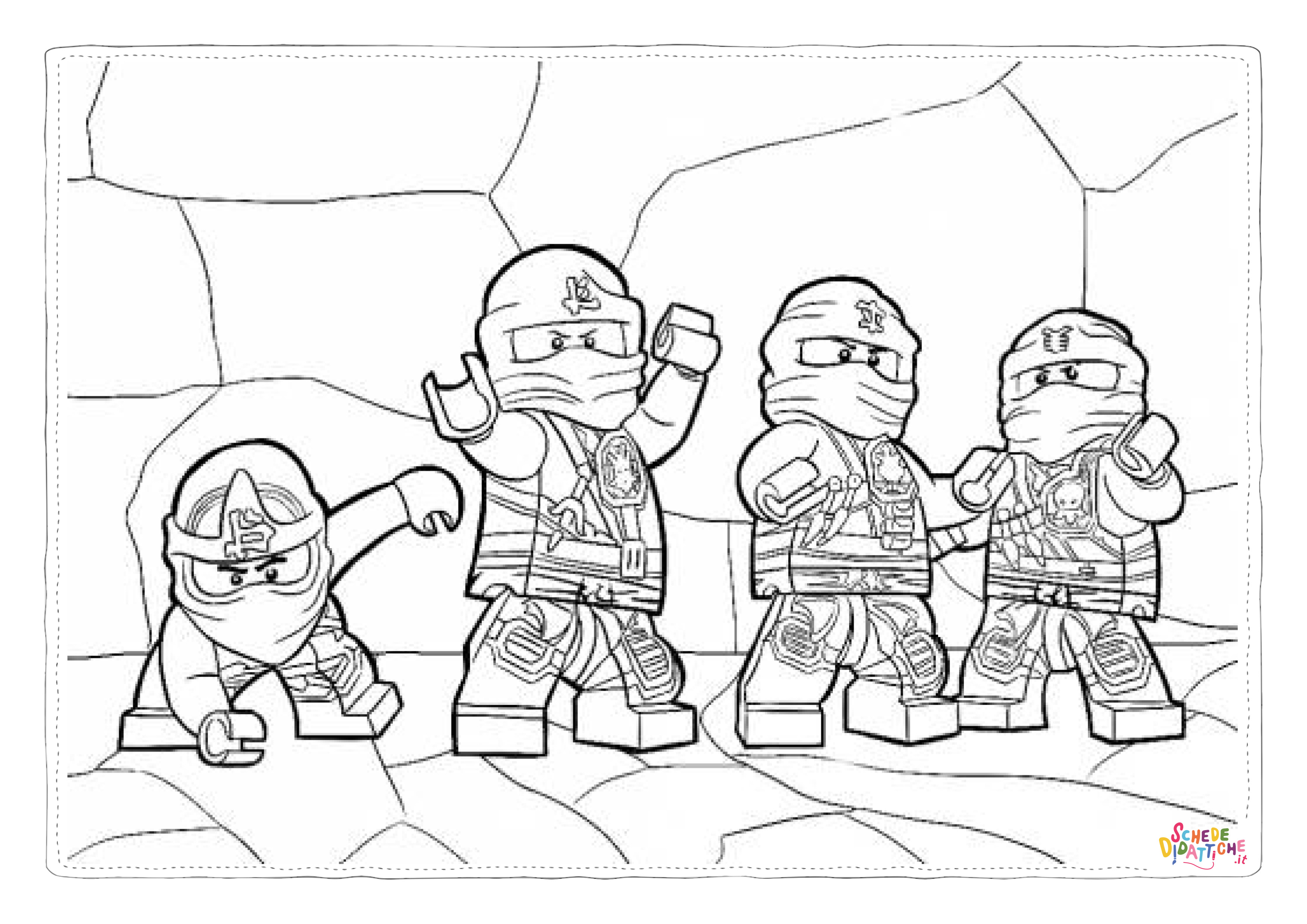 Disegno di Ninja Go da stampare e colorare 11