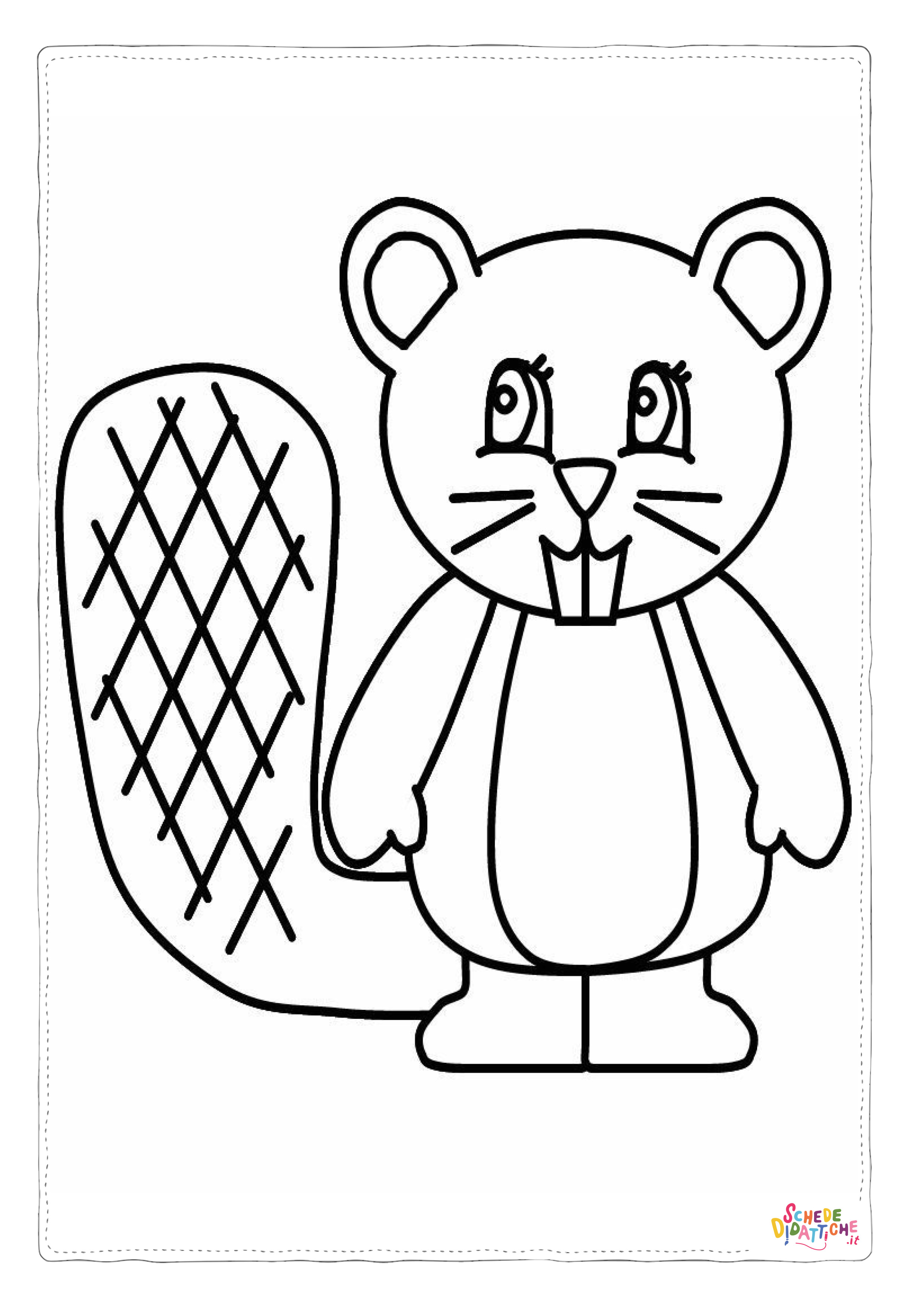 Disegno "Disegno di castoro da stampare e colorare 22" Disegno di castoro da stampare e colorare 22