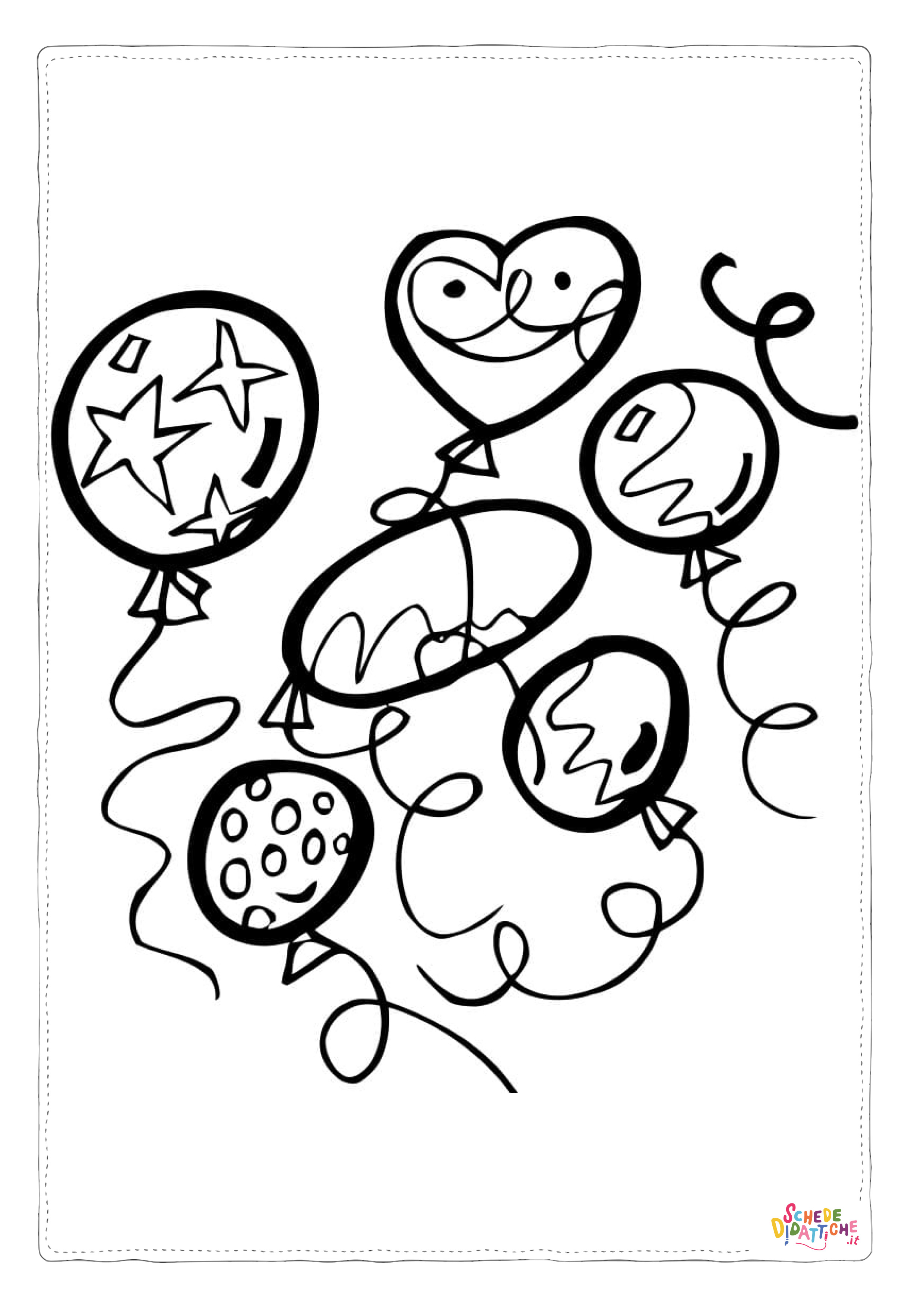 Disegno "Disegno di palloncino da stampare e colorare 42" Disegno di palloncino da stampare e colorare 42