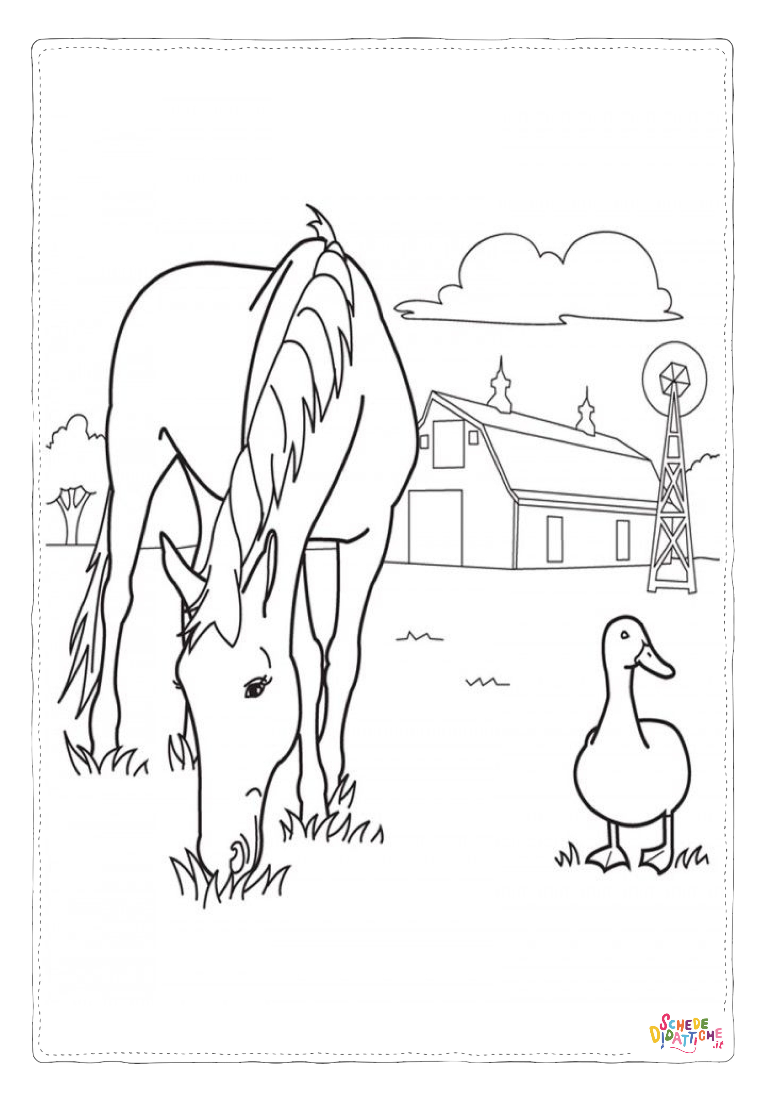 Disegno "Disegno di cavallo da stampare e colorare 43" Disegno di cavallo da stampare e colorare 43