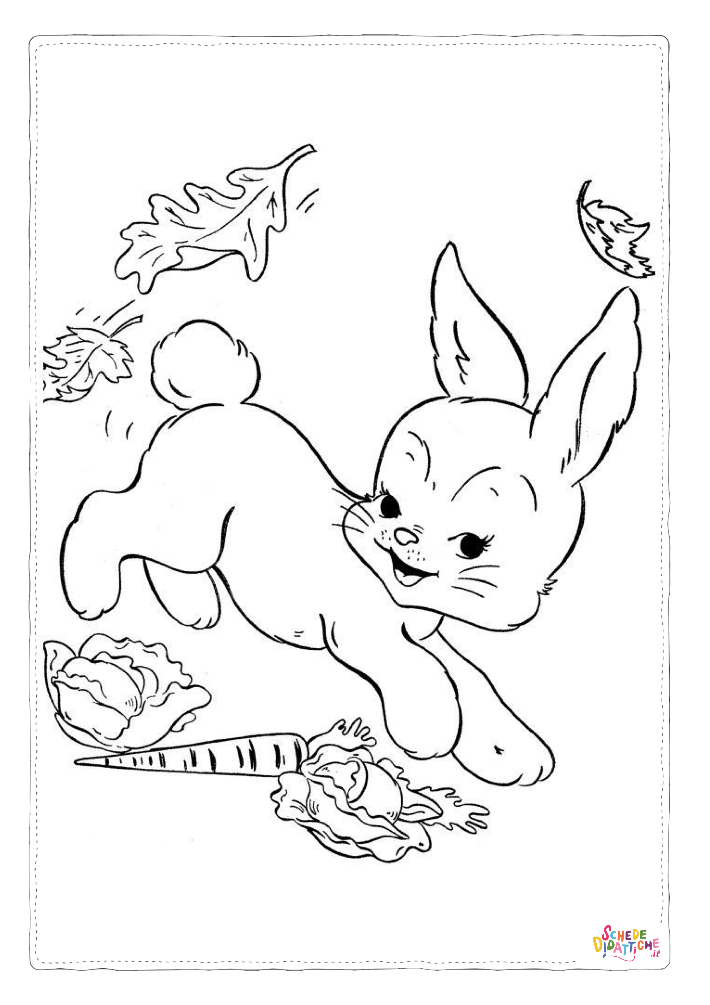Disegno di coniglio da stampare e colorare 19