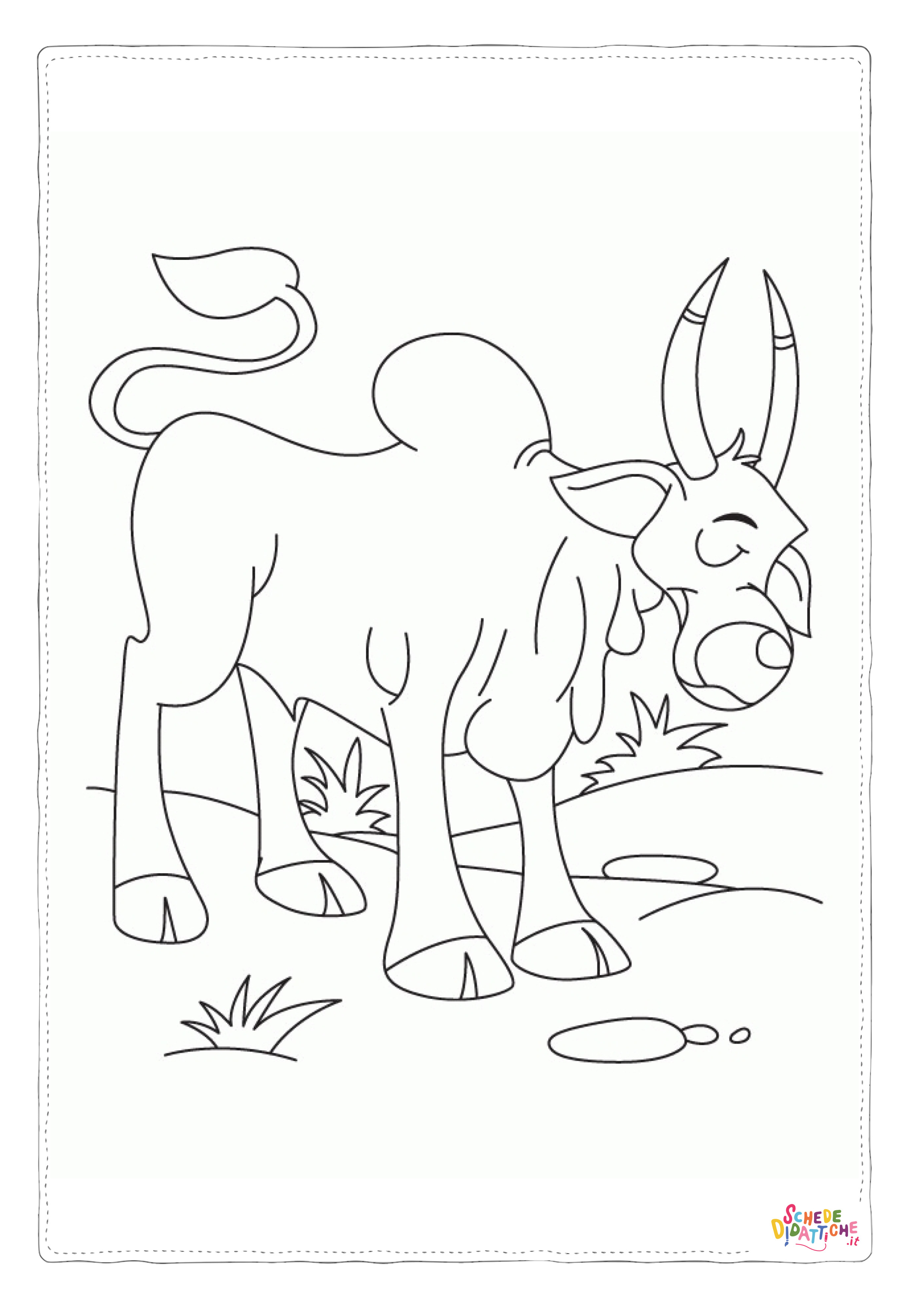 Disegno "Disegno di toro da stampare e colorare 6" Disegno di toro da stampare e colorare 6