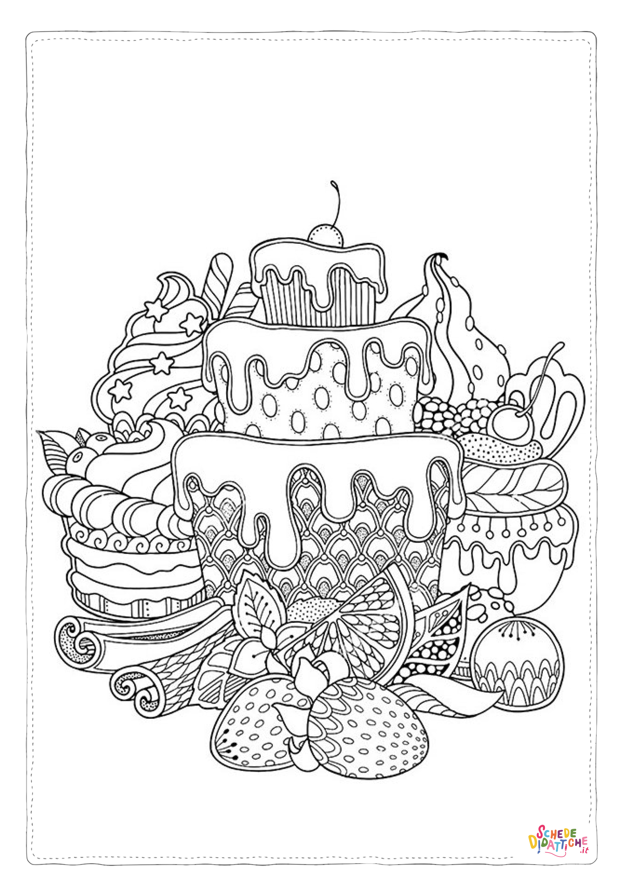 Disegno "Disegno di compleanno da stampare e colorare 45" Disegno di compleanno da stampare e colorare 45