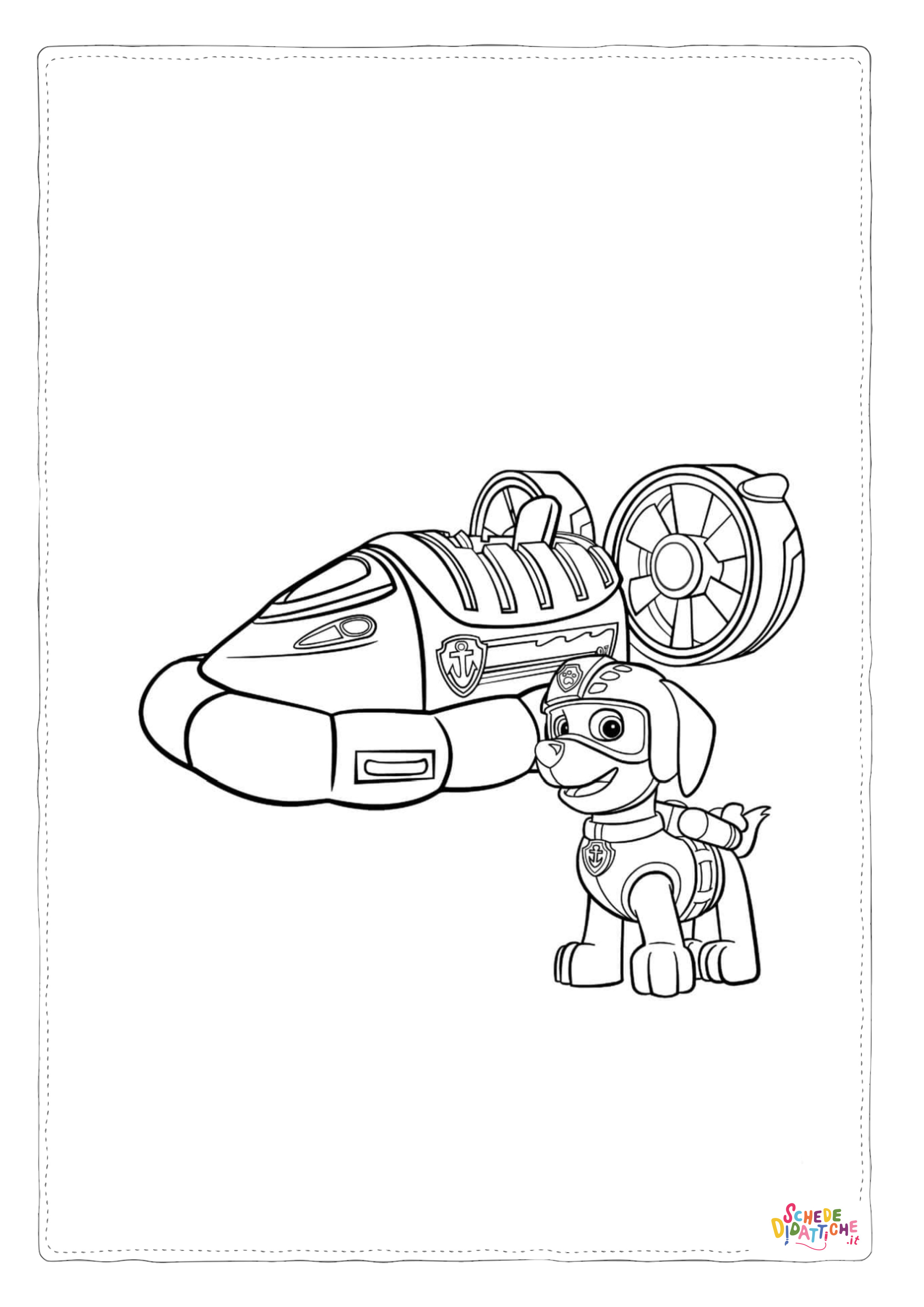 Disegno "Disegno di Paw Patrol - Cane pompiere da stampare e colorare 36" Disegno di Paw Patrol - Cane pompiere da stampare e colorare 36
