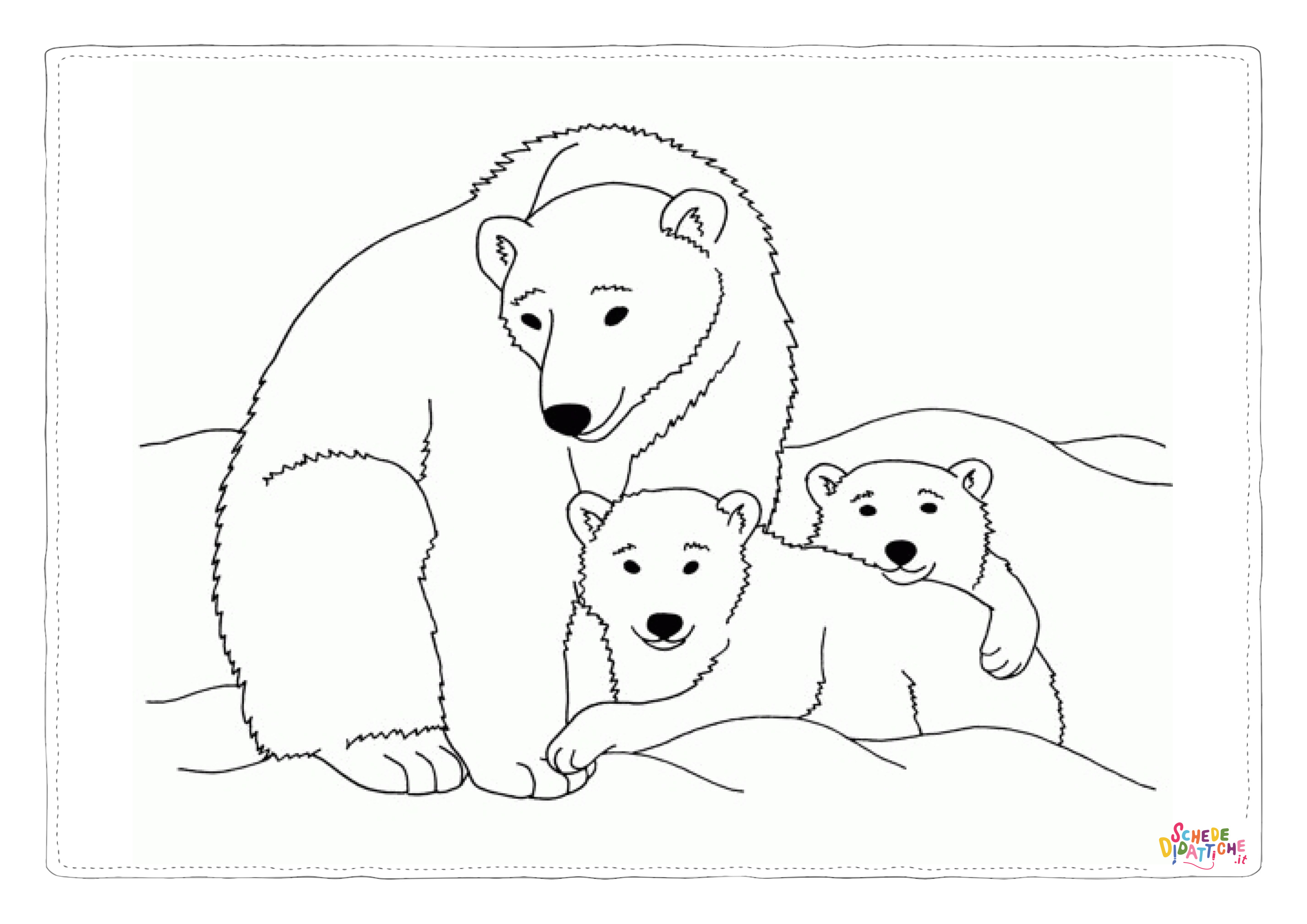 Disegno "Disegno di orso polare da stampare e colorare 25" Disegno di orso polare da stampare e colorare 25