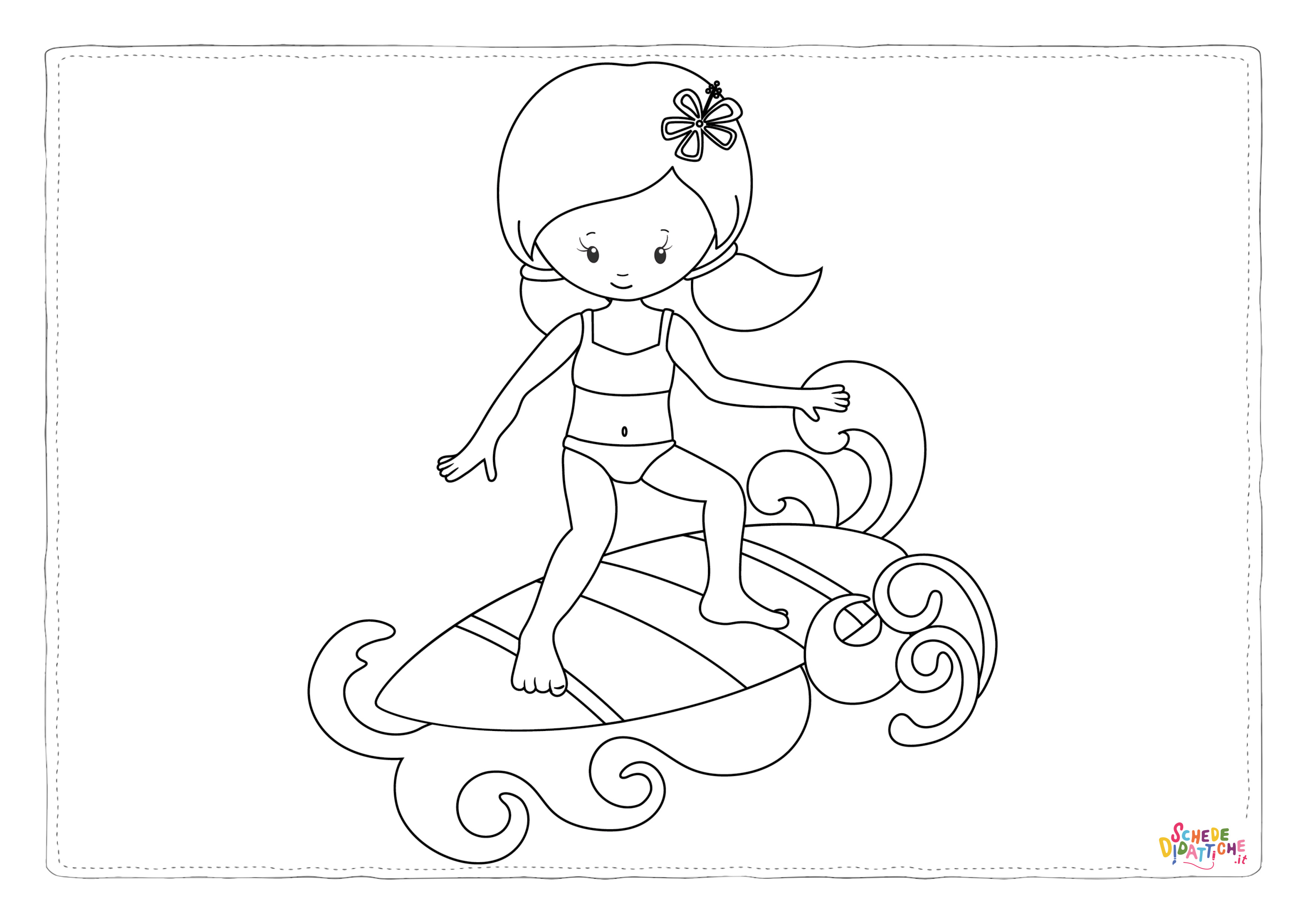 Disegno "SURFER GIRL STAMPS-03" SURFER GIRL STAMPS-03