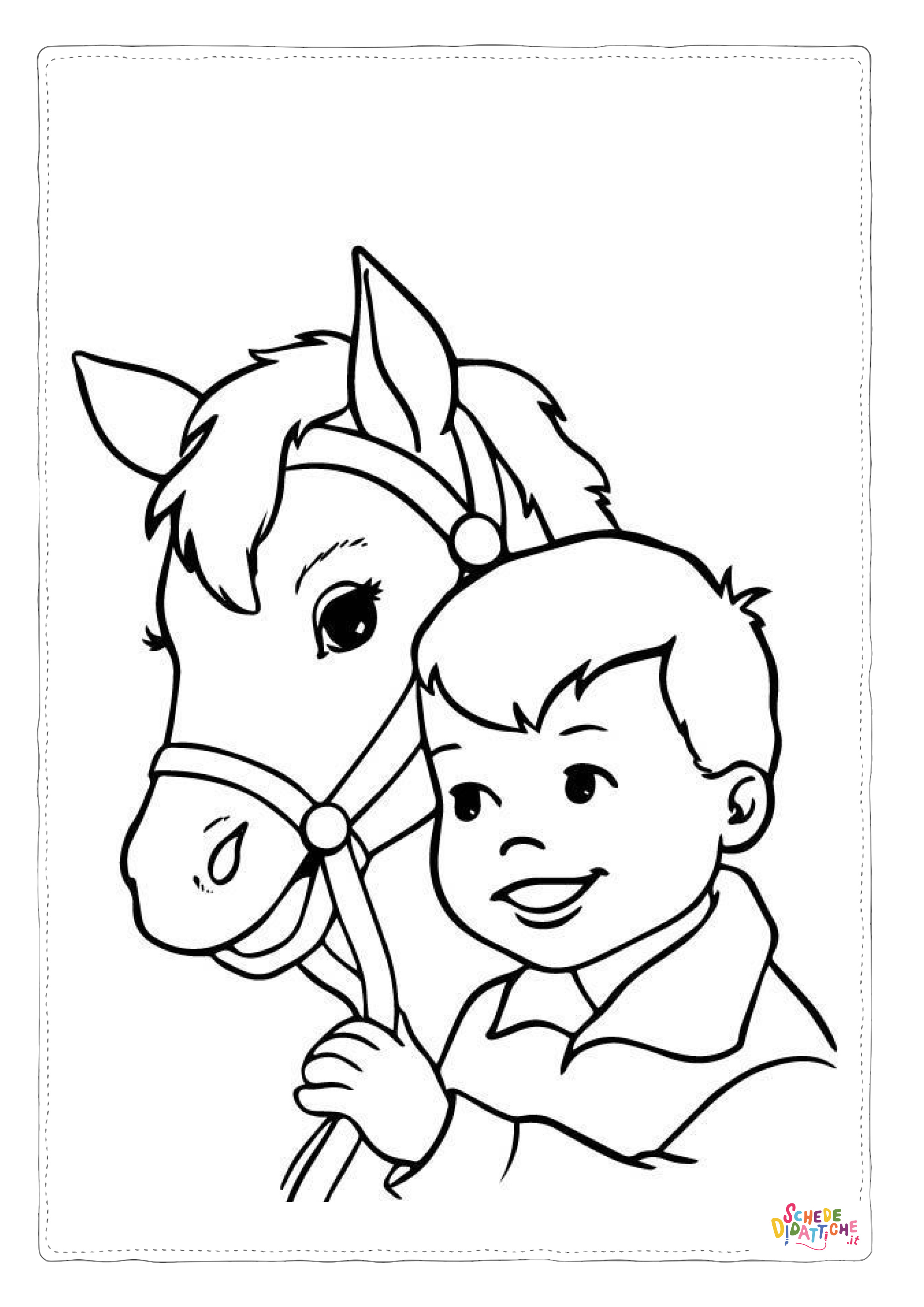 Disegno di cavallo da stampare e colorare 235