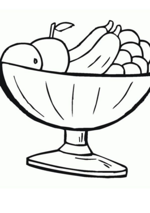 Disegno di cesto di frutta da stampare e colorare 41