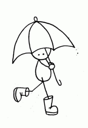 Disegno di pioggia da stampare e colorare 30