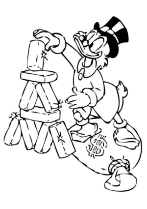 Disegno di Zio Paperone da stampare e colorare 3