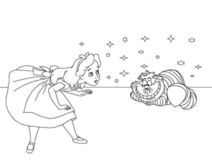 Disegno di Alice nel paese delle meraviglie da stampare e colorare 94