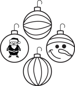 Disegno di palla di Natale da stampare e colorare 1 Disegno di palla di Natale da stampare e colorare 1