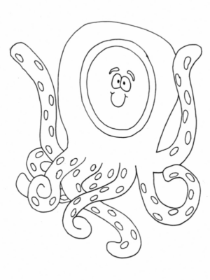 Disegno di polpo da stampare e colorare 4