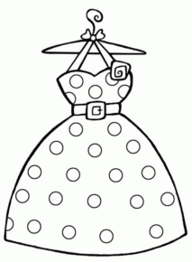 Disegno di vestito da donna da stampare e colorare 18