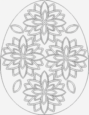 Disegno di uovo di Pasqua da stampare e colorare 22