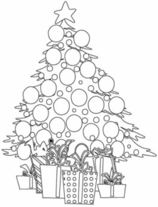 Disegno di albero di Natale da stampare e colorare 212 Disegno di albero di Natale da stampare e colorare 212