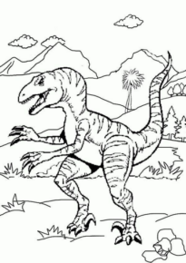 Disegno di Tirannosauro da stampare e colorare 87